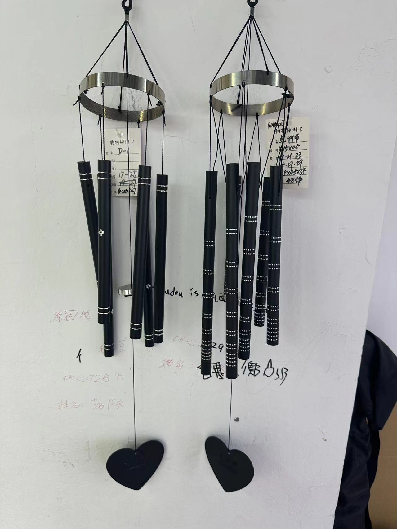 fjin Mandala wind chime hollow aluminum tube wind chime tube creative hanging decoration non-woven fabric printed pattern indoor and outdoor decorative wind chime, customizable Specification image