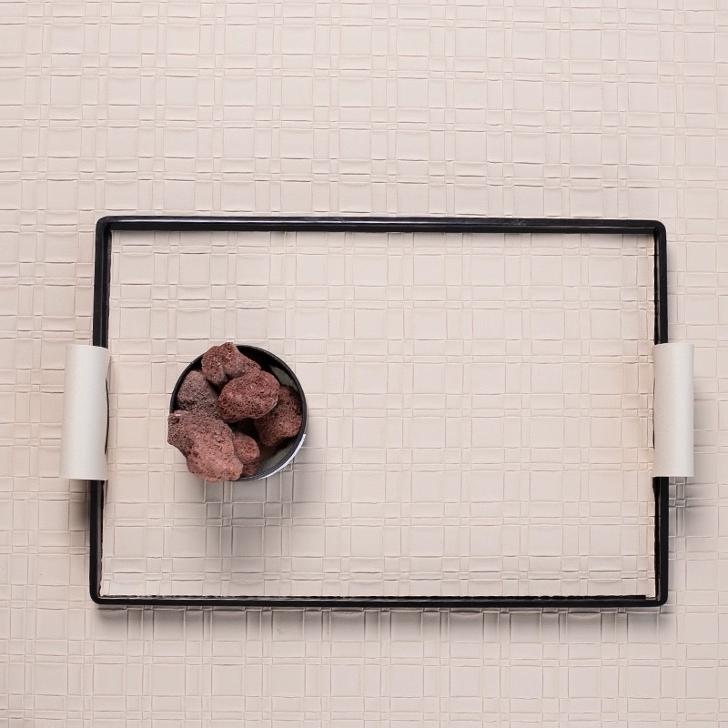 manual手工皮质托盘轻奢首饰收纳桌面摆件样板房家居摆件水杯香薰产品图