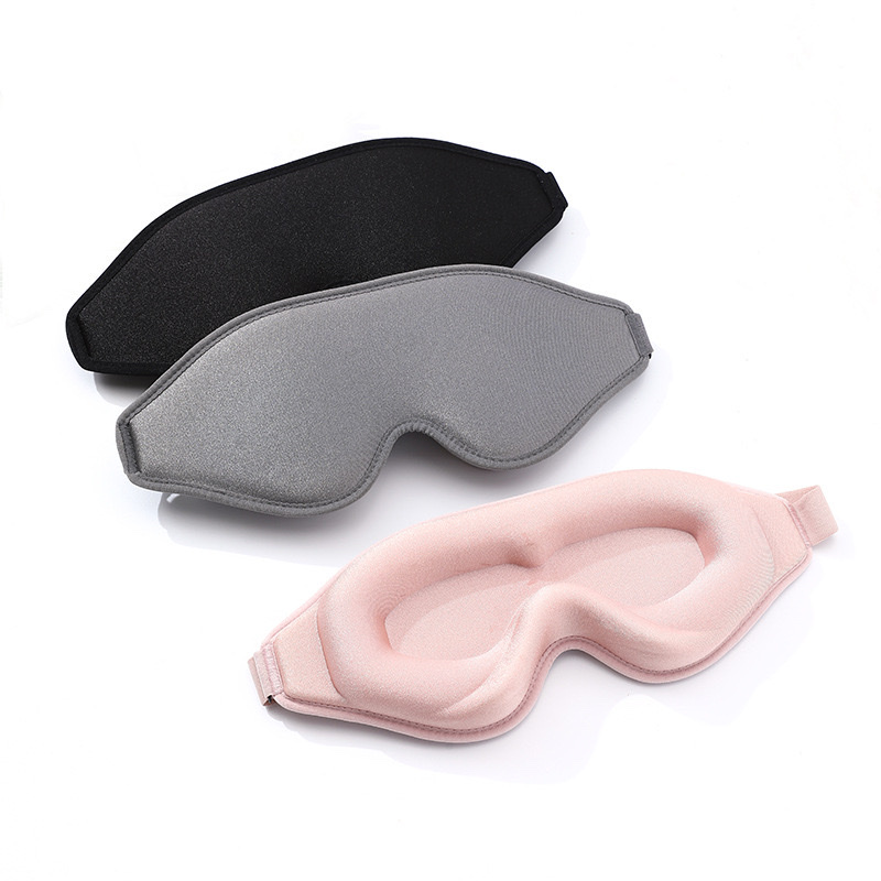 新款3D立体遮光睡眠眼罩旅行莱卡透气不压眼护眼罩可调节工厂批发眼罩