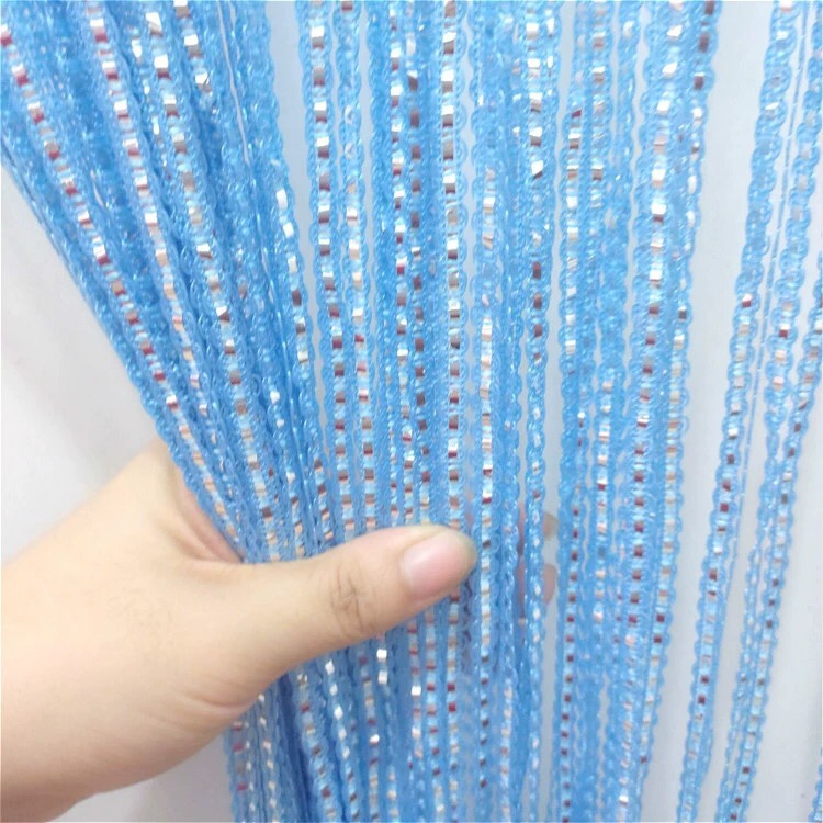 成品S银加粗加密婚庆线帘子客厅玄关挂帘装饰门帘 流苏窗帘隔断帘直线帘线帘详情图4