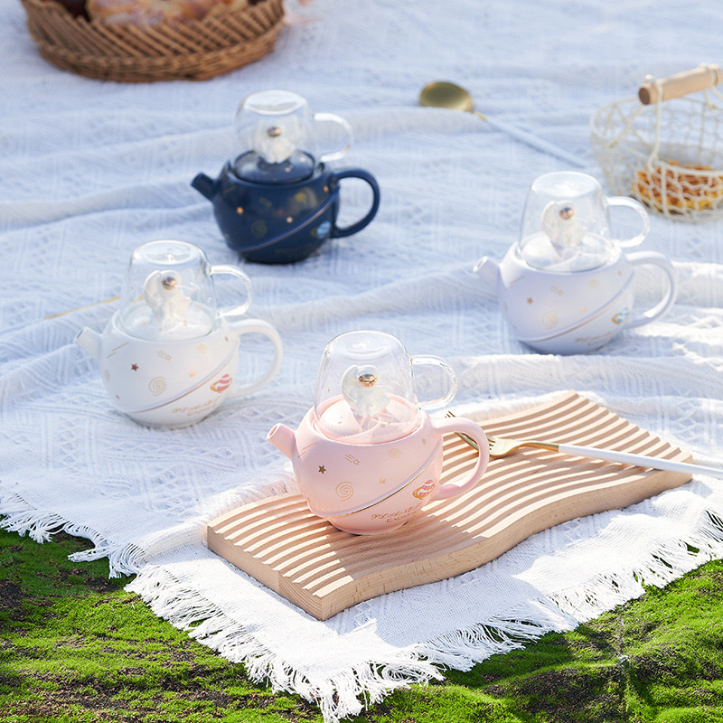 紫砂铸铁壶茶具套装 柿柿如意高档茶具 精致工艺 紫砂壶茶器套装 茶艺生活享受图