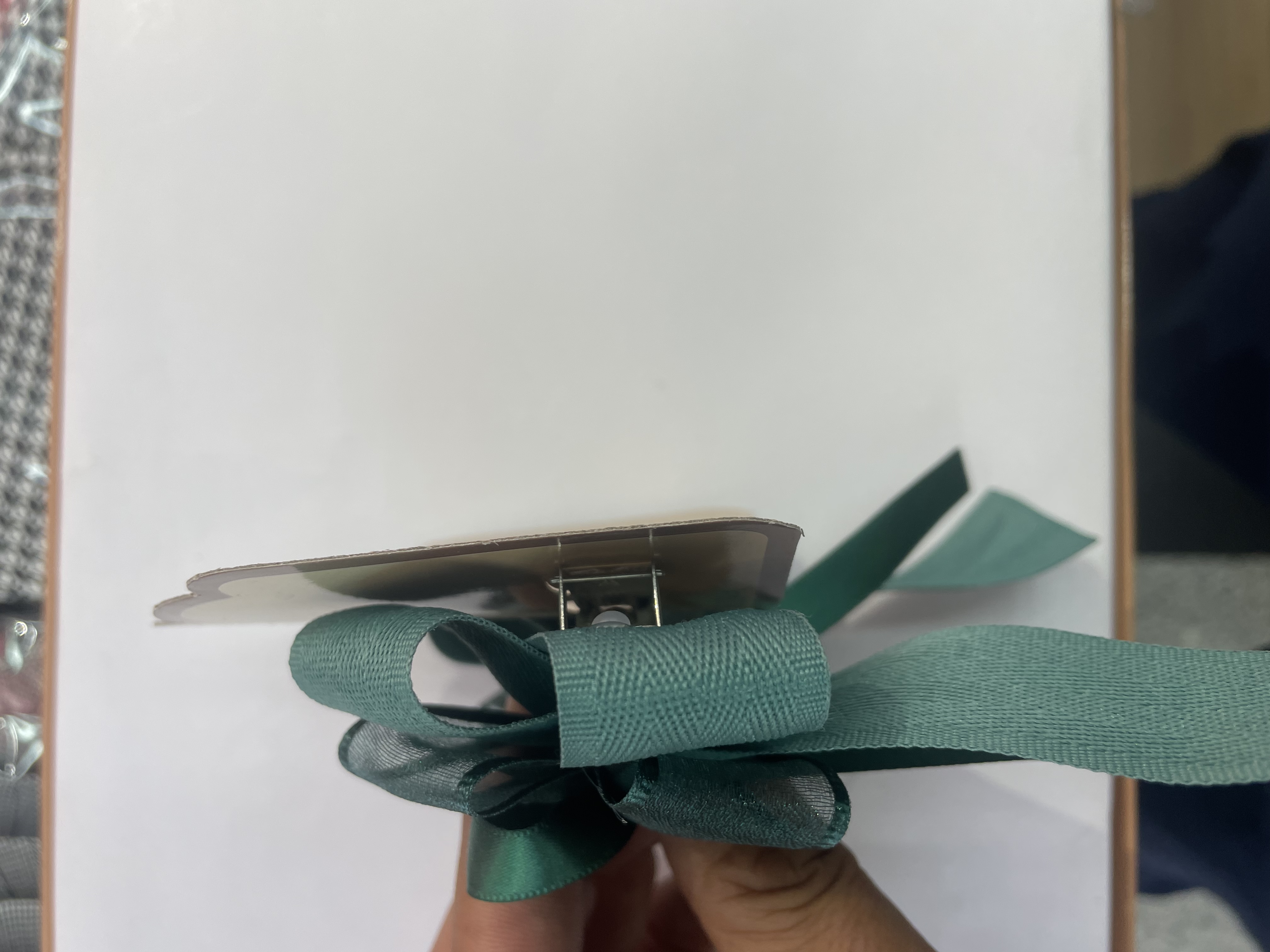 绿色蝴蝶结发夹产品图