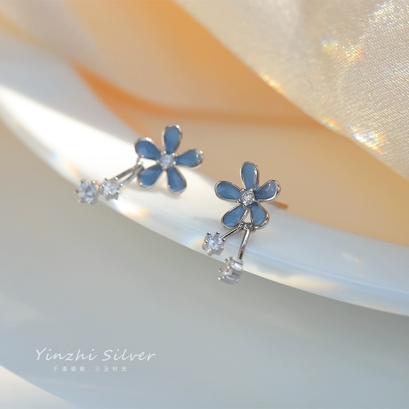 枫叶型银耳钉无骨耳环 木头耳针设计 玉髓元素点缀 瓶子包装 独特韵味白底实物图