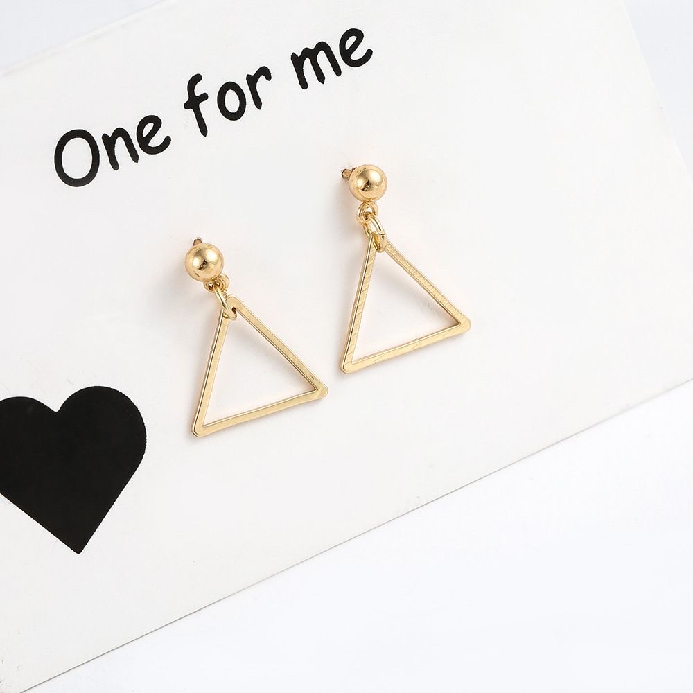 Exaggerated, simple and individual style, long geometric tassel earrings, long women's pierced ear clips, painless accessories detail image 4