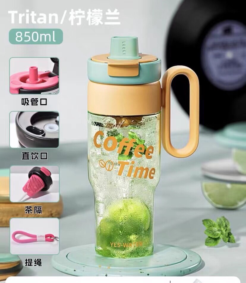 Sports water bottle, ton ton bucket, tritan straw cup Specification image