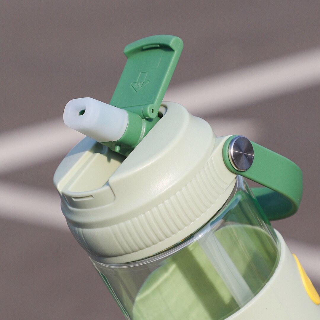 Ton ton bucket tritan cup, men's and women's summer fashionable sports water bottle, large-capacity sports water cup, straw cup Item Picture