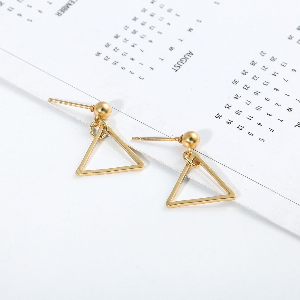 Exaggerated, simple and individual style, long geometric tassel earrings, long women's pierced ear clips, painless accessories detail image 6
