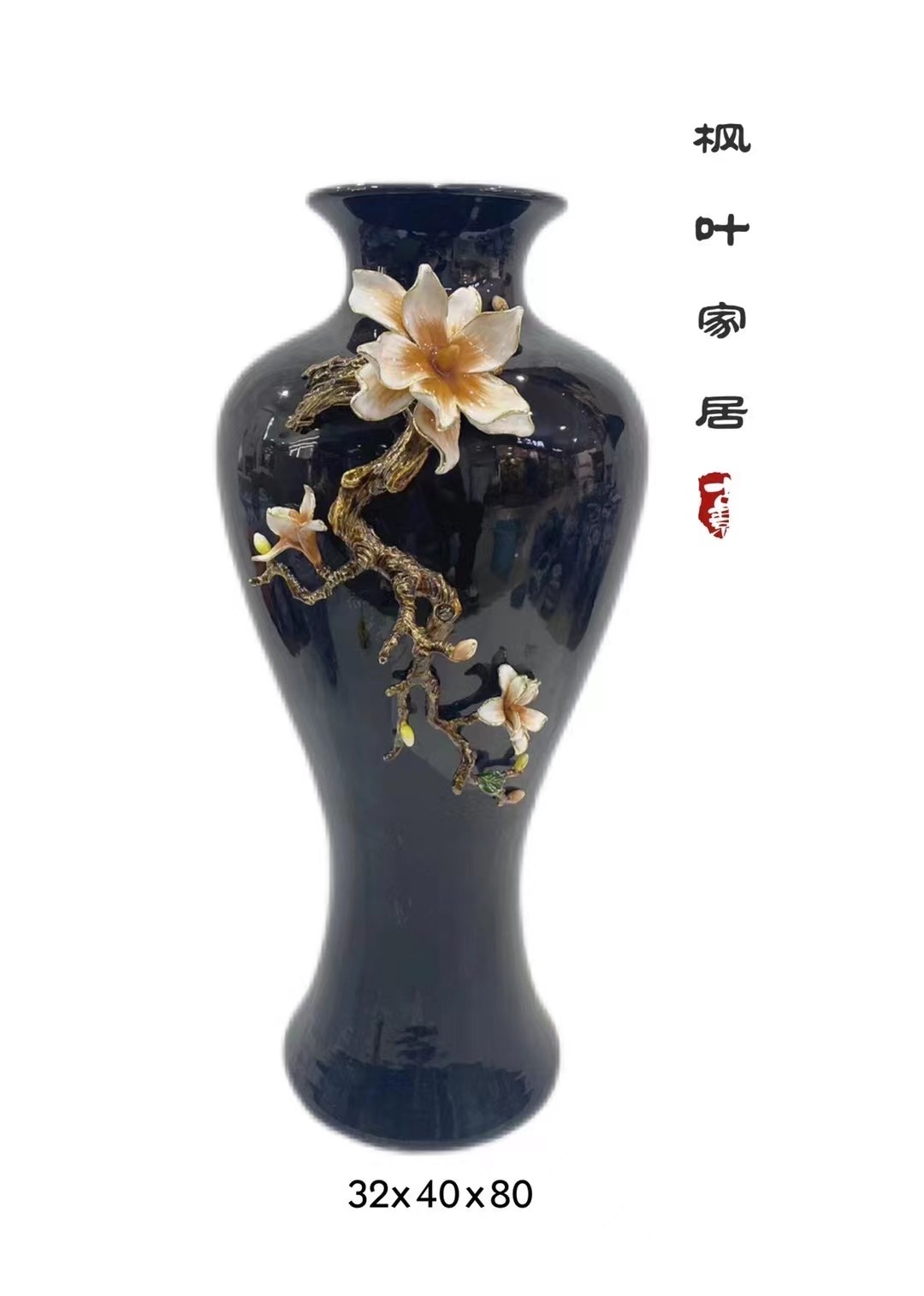 Light luxury ceramic vase, enamel dried flower arrangement for the living room table, creative entrance decoration, vase Application Scenario