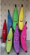 Colorful banana-shaped plush toy, throw pillow, pillow toy, made of plush material, safe and environmentally friendly, children's favorite educational toy, luminous toy details Picture