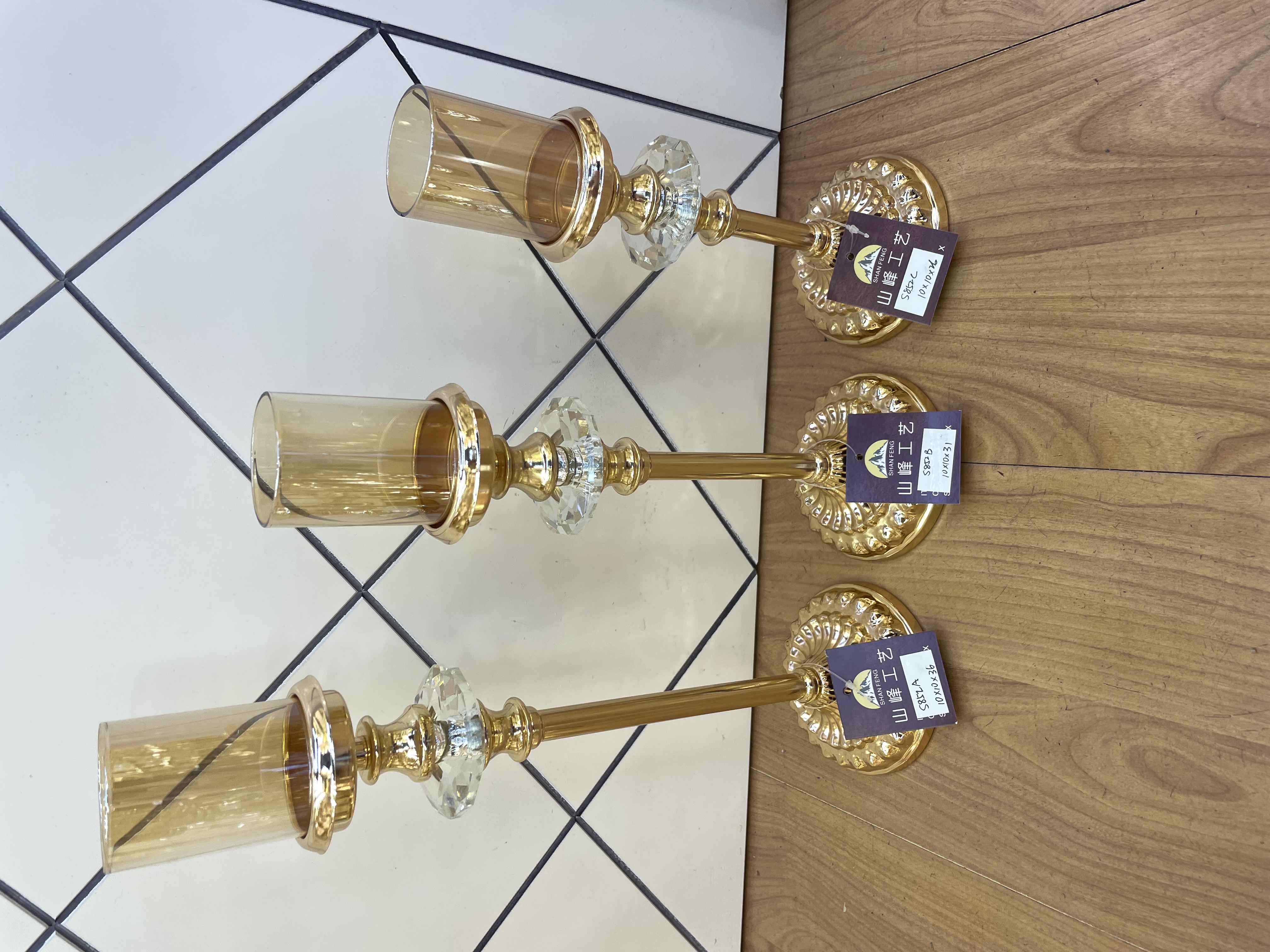 S852A婚庆用品烛台 水晶玻璃烛台 金属烛台 欧式烛台装饰工艺品