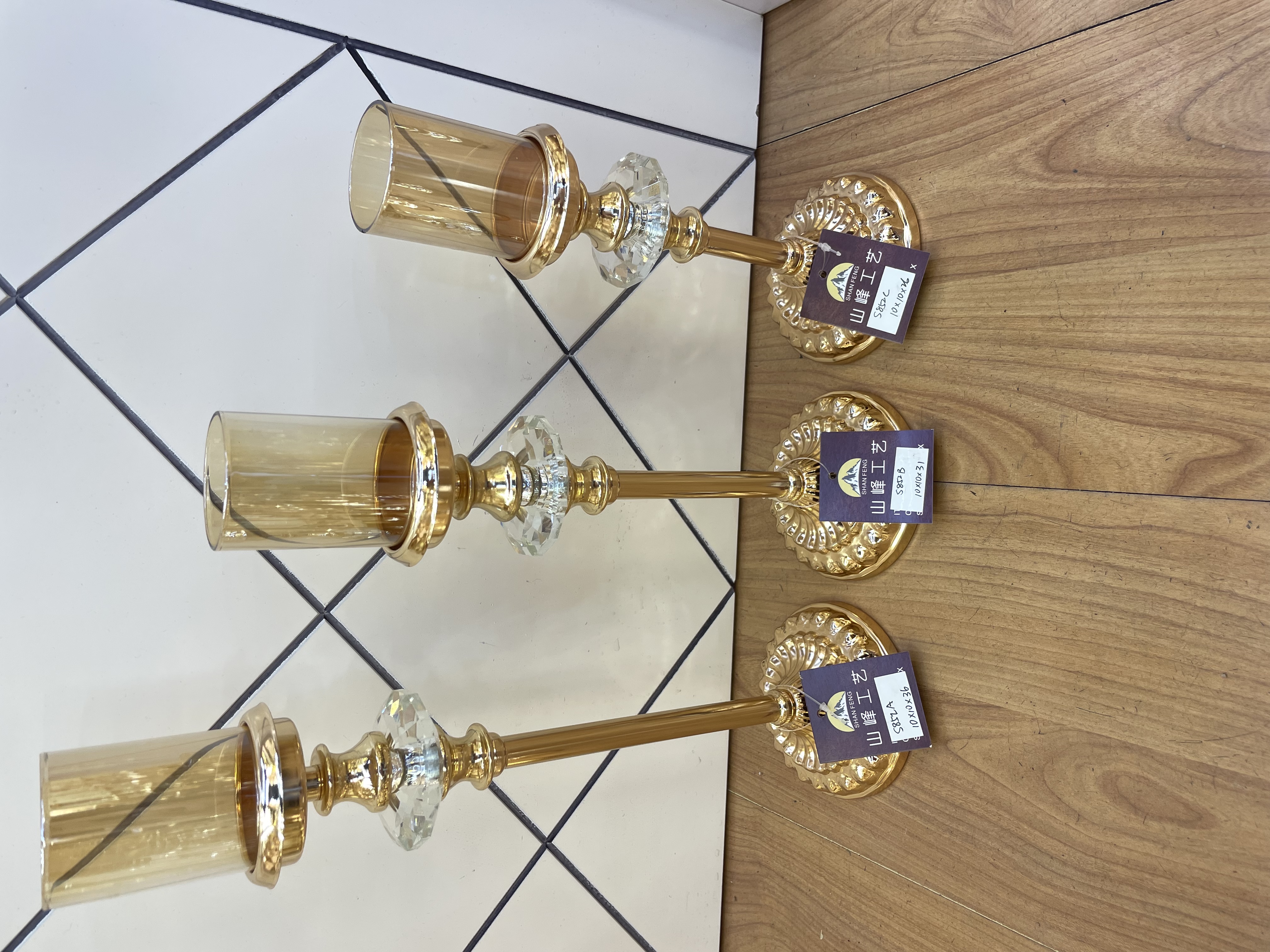 S852A婚庆用品烛台 水晶玻璃烛台 金属烛台 欧式烛台装饰工艺品详情图4