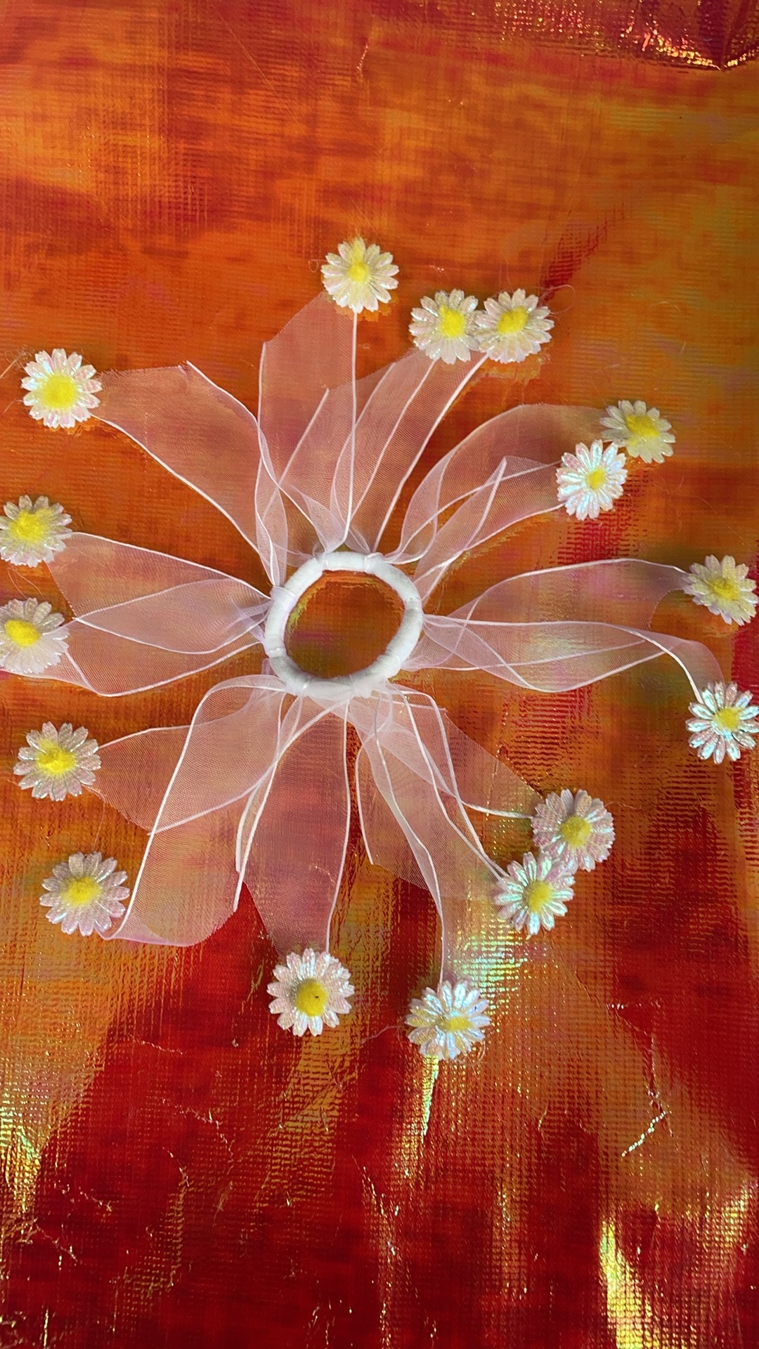 儿童头饰毛球可爱百搭多角可爱风外贸鑫韩饰品发饰盒发网白底实物图