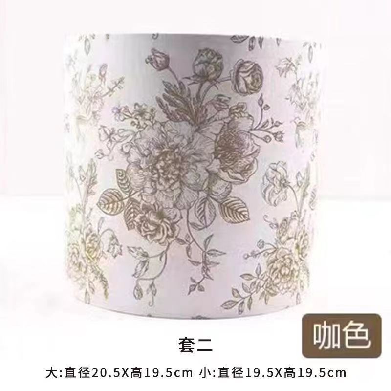 复古繁花之恋手棒套二抱抱桶花束鲜花插花桶花艺礼物2件套 产品图