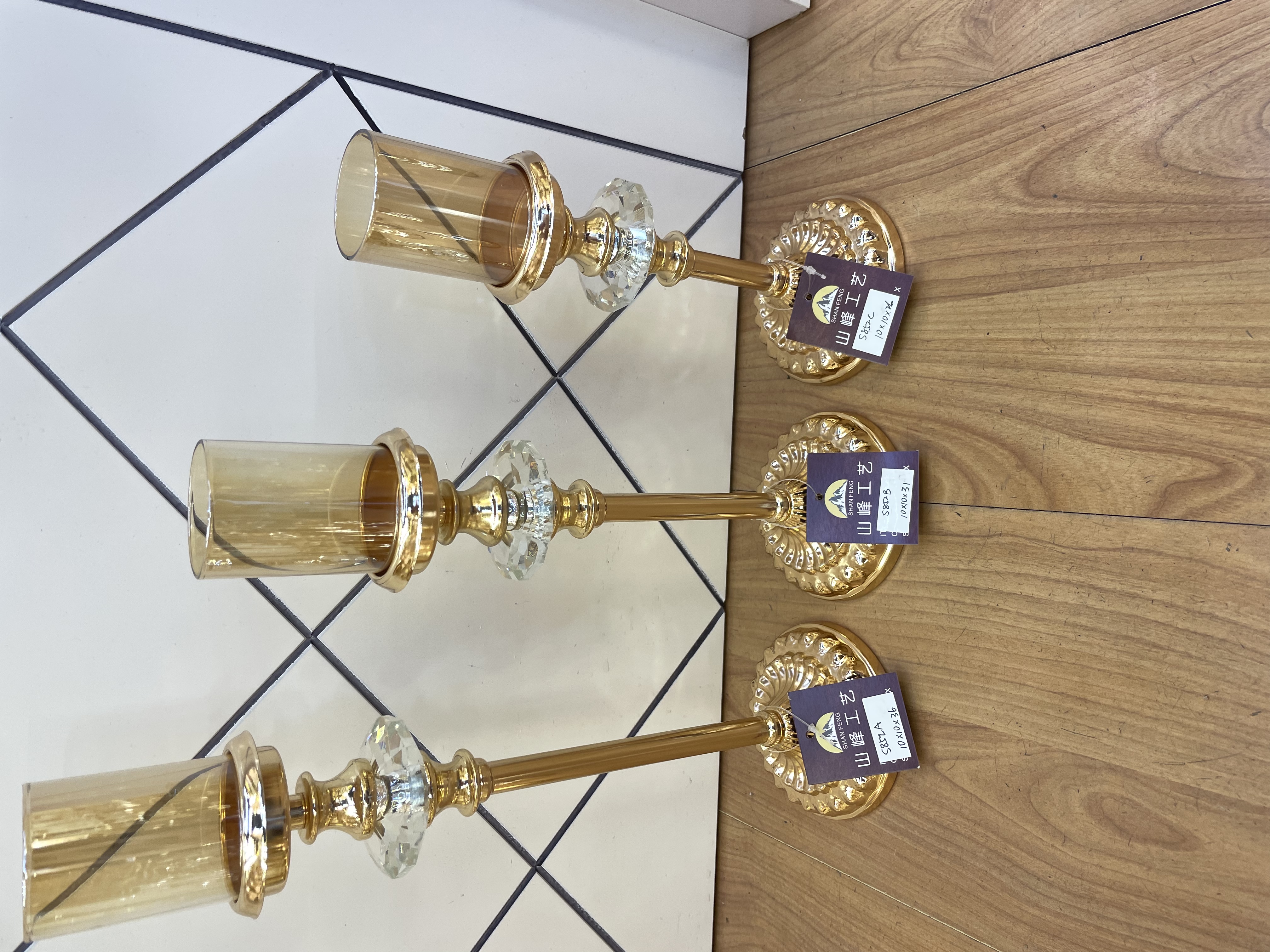 S852A婚庆用品烛台 水晶玻璃烛台 金属烛台 欧式烛台装饰工艺品详情图6