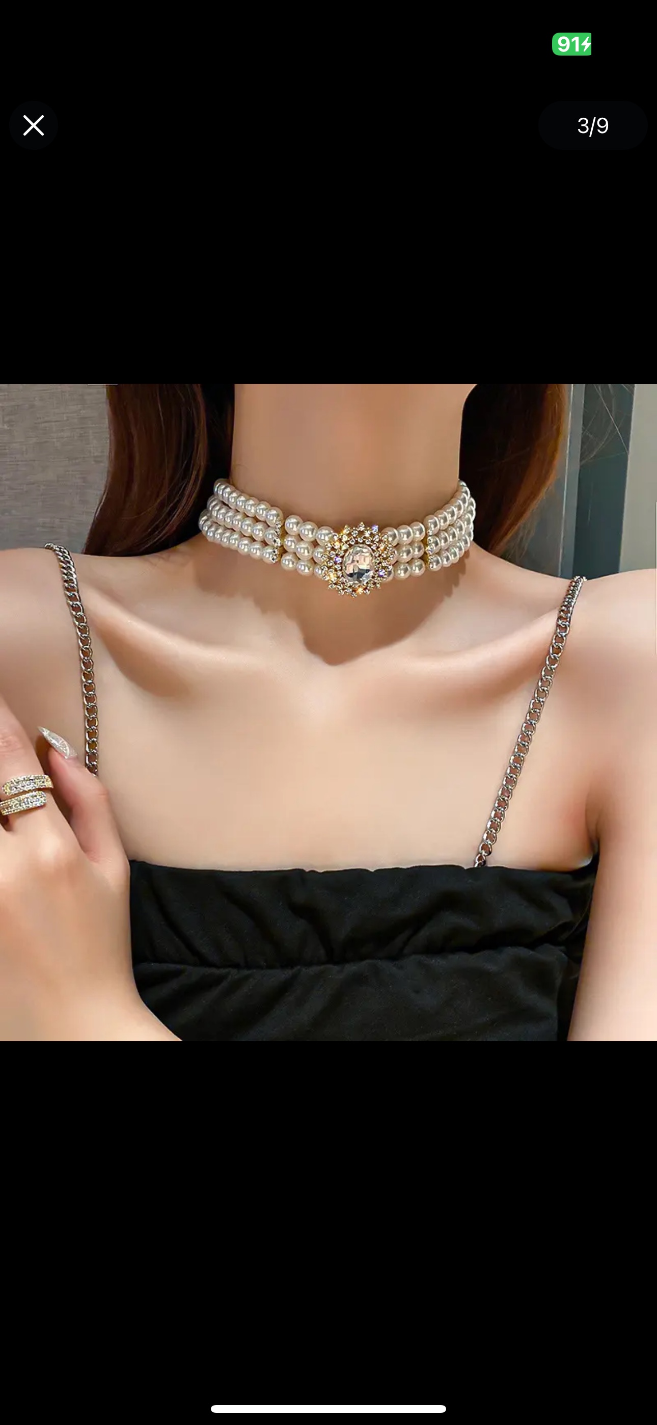 Court French choker collarbone retro new pearl elegant style necklace, pearl necklace, pearl necklace details Picture