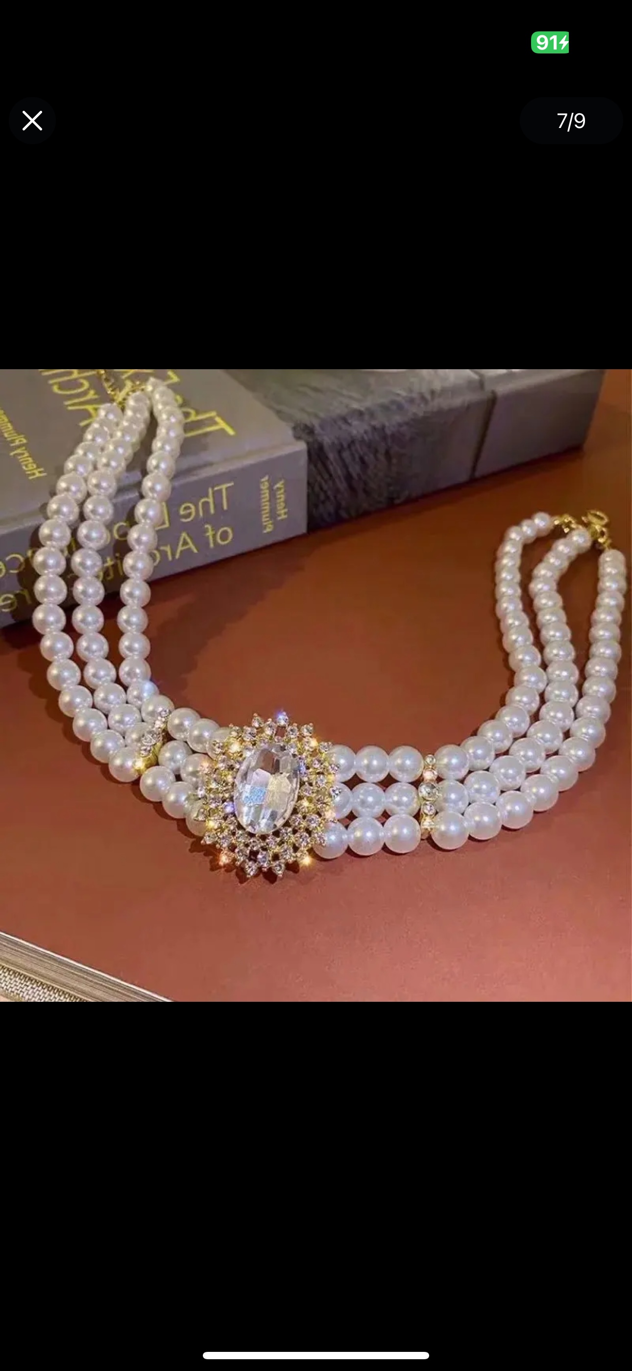 Court French choker collarbone retro new pearl elegant style necklace, pearl necklace, pearl necklace Application Scenario