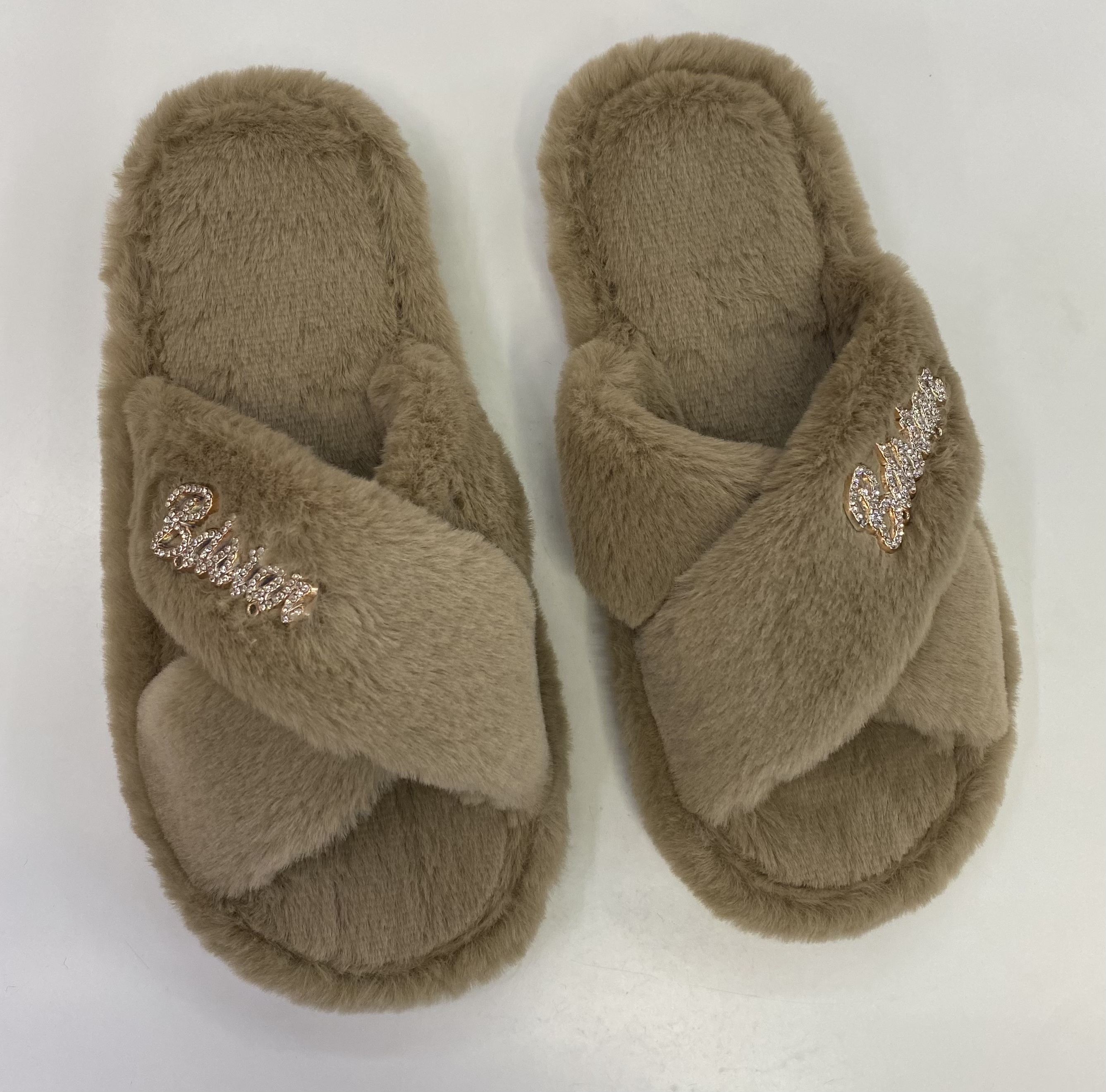 新款欧美时尚休闲居家拖鞋女毛毛拖鞋白底实物图