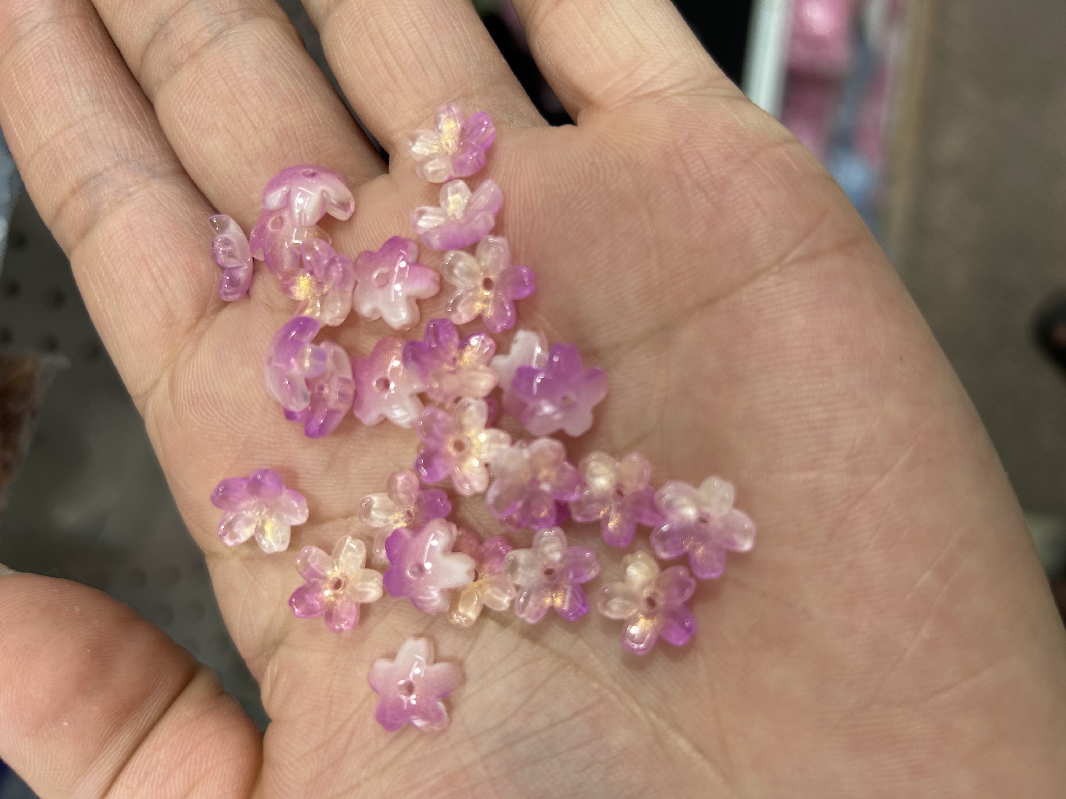 Houxiu Crystal domestic glazed crystal glass material, retro tassel hairpin accessory material, handcrafted DIY material details Picture