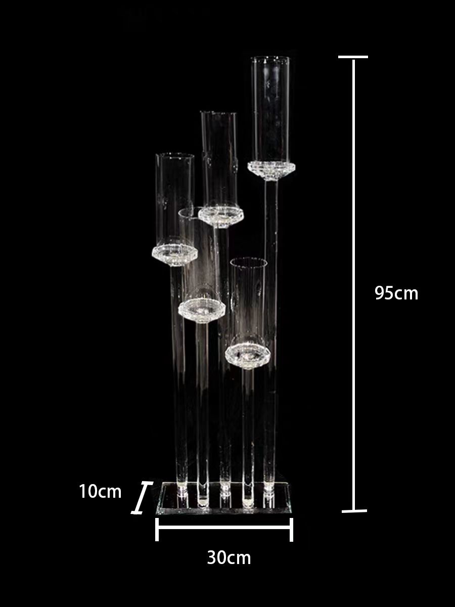 厂家直销欧美水晶玻璃烛台婚庆礼品用品套装烛台详情图5