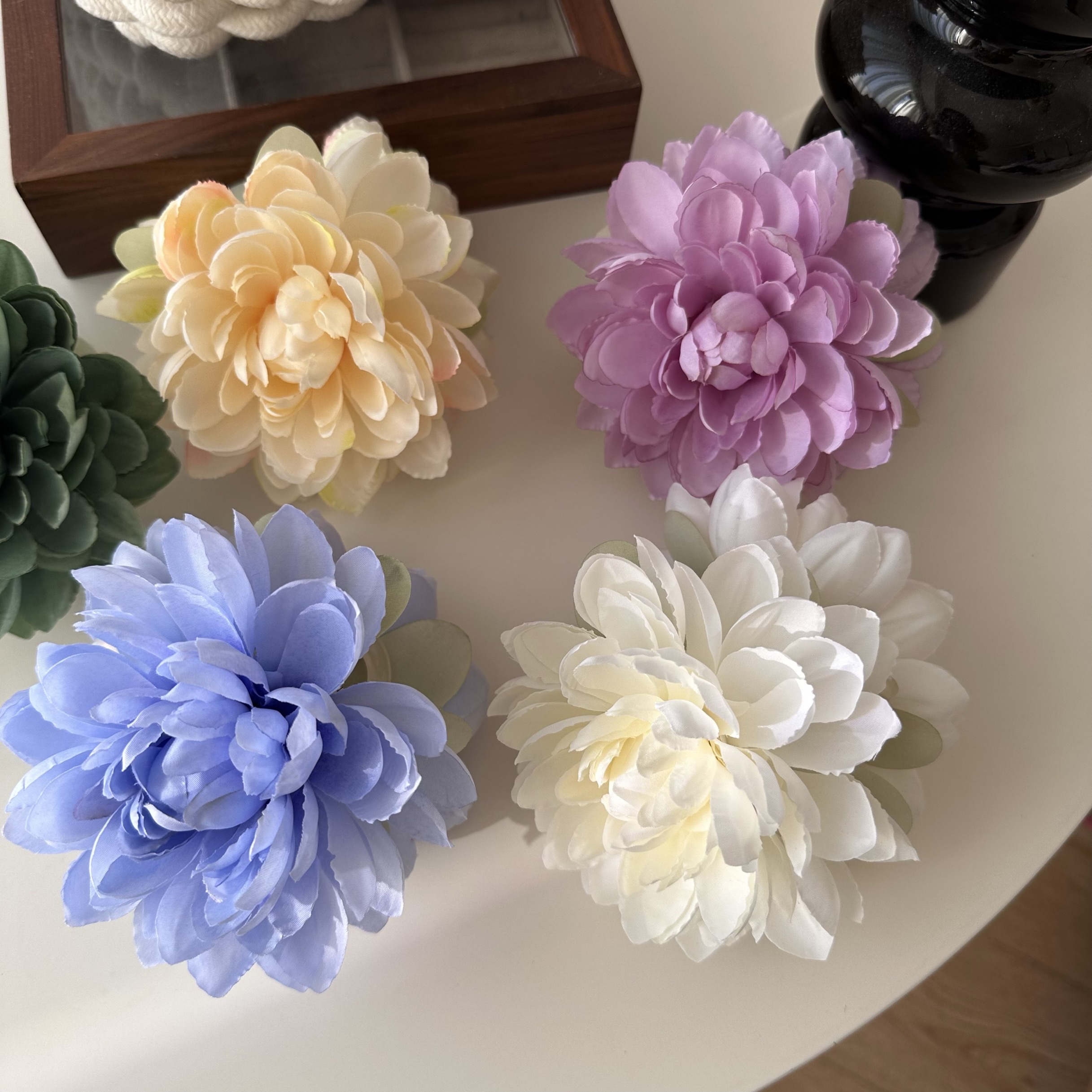 Super fairy-like simulation large peony hair clip, Chinese-style French updo, large flower hair clip, half-claw hair clip, atmospheric hair accessory Specification image
