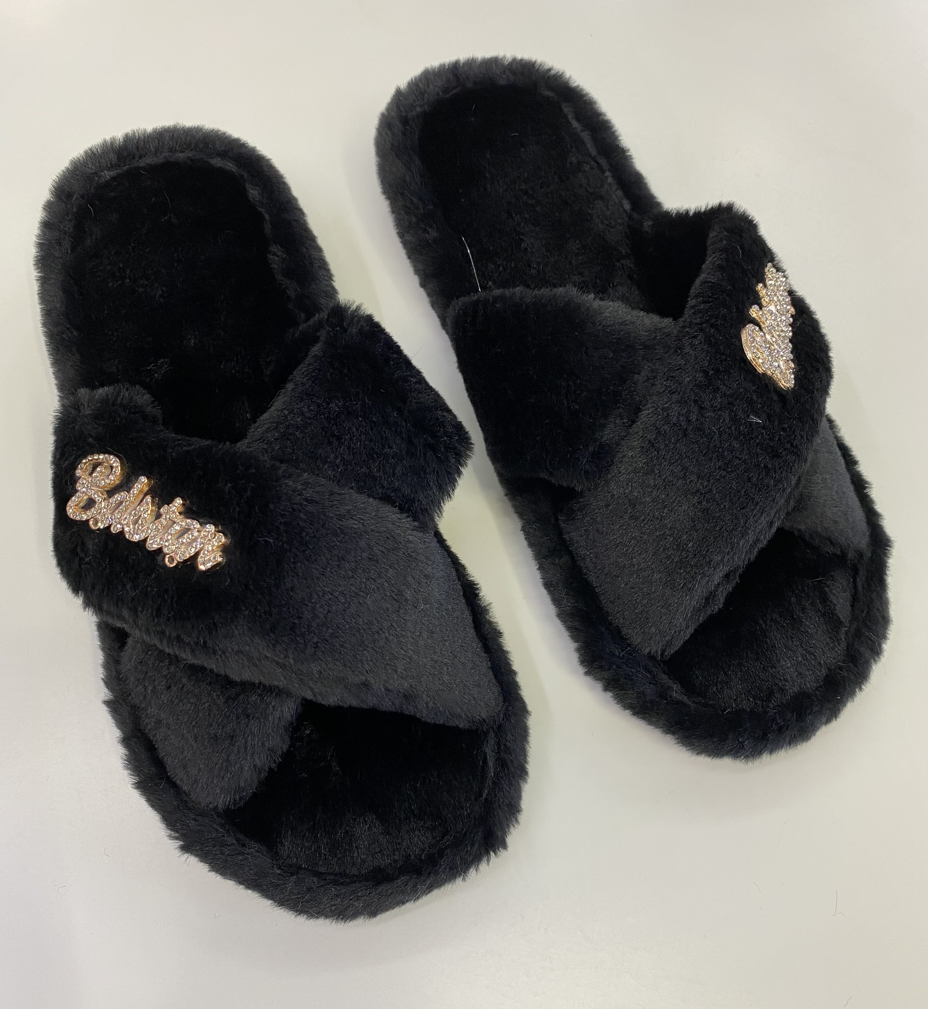 新款欧美时尚休闲居家拖鞋女毛毛拖鞋详情图3