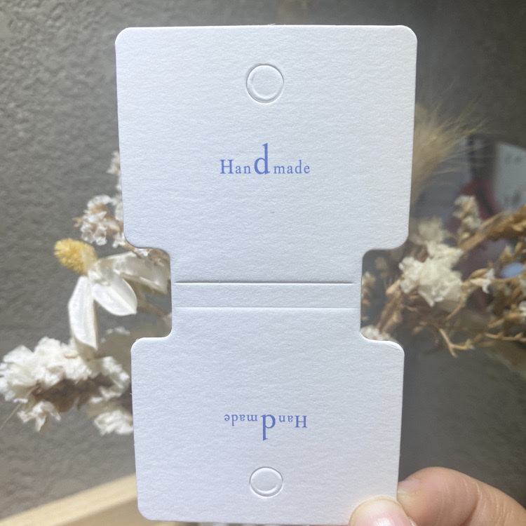 Necklace Hanging Card Spot Jewelry Packaging Cardstock Bracelet Headband Card Handmade Print Klein Blue details Picture