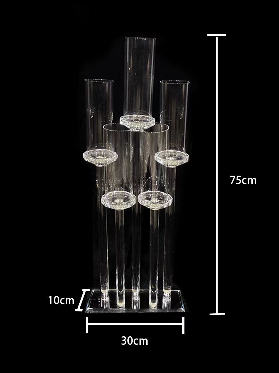 厂家直销欧美水晶玻璃烛台婚庆礼品用品套装烛台详情图4