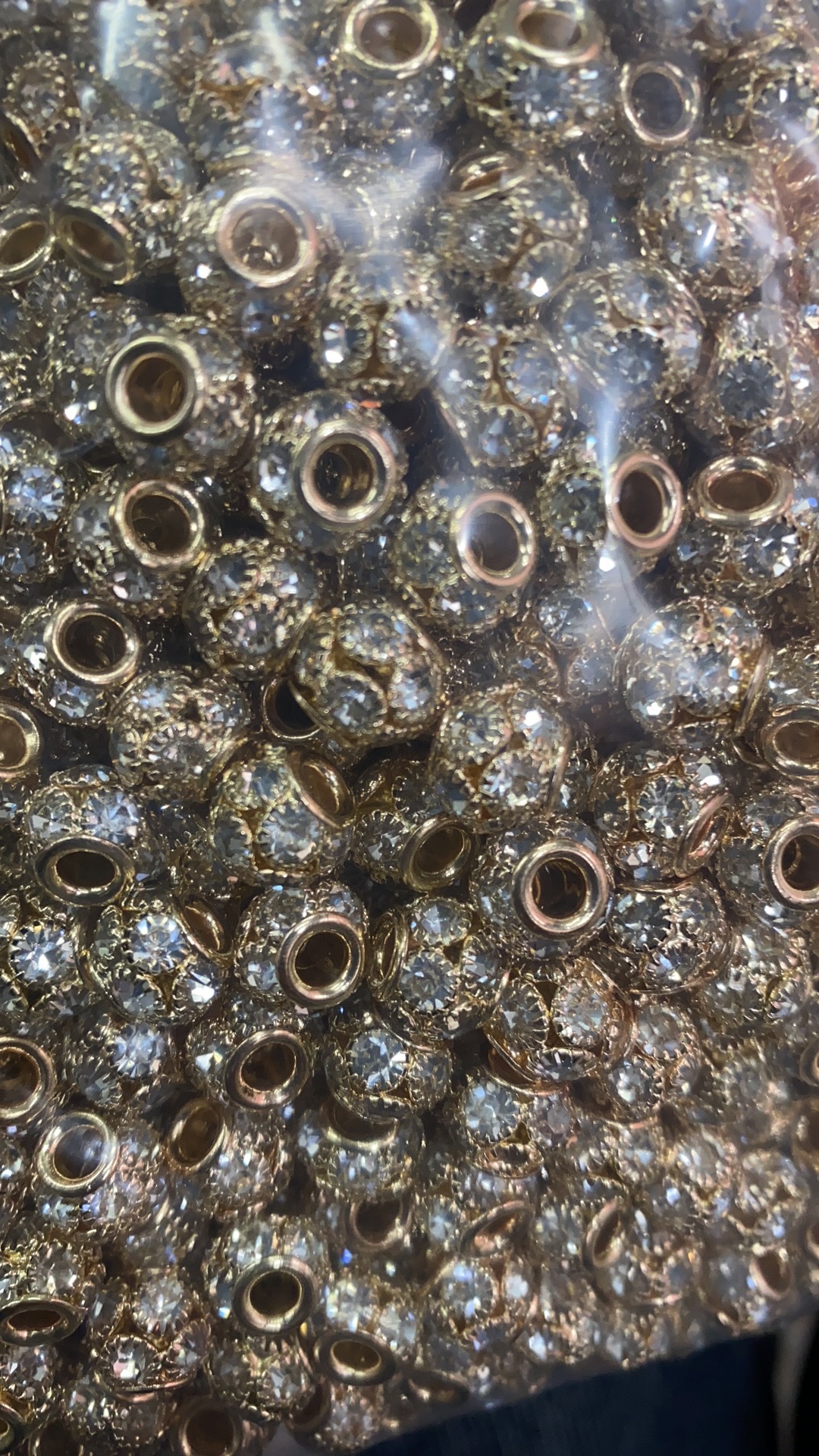 "500-piece" 12mm 7-diamond welded diamond ball and diamond ring jewelry accessories diy jewelry accessories details Picture