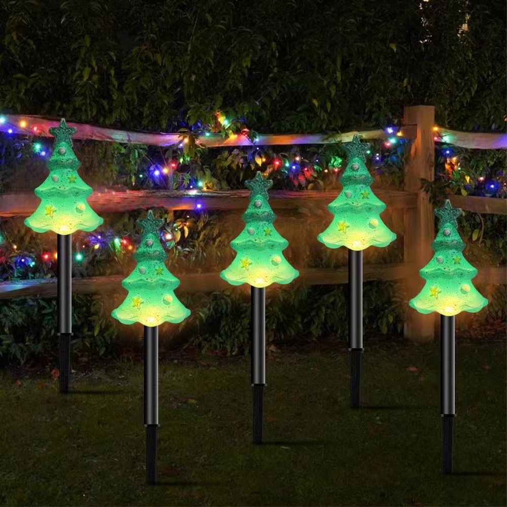 圣诞树太阳能地插灯细节图