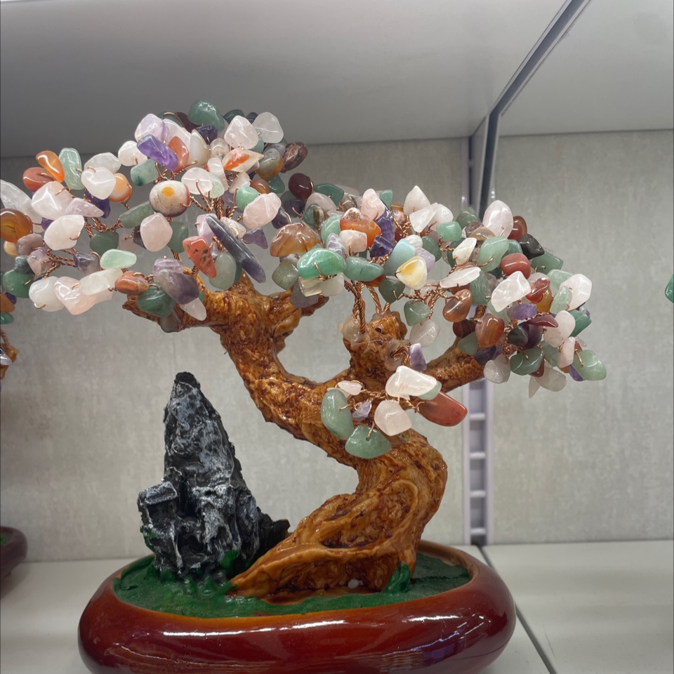 水晶招财树发财树家具摇钱树摆件水晶树