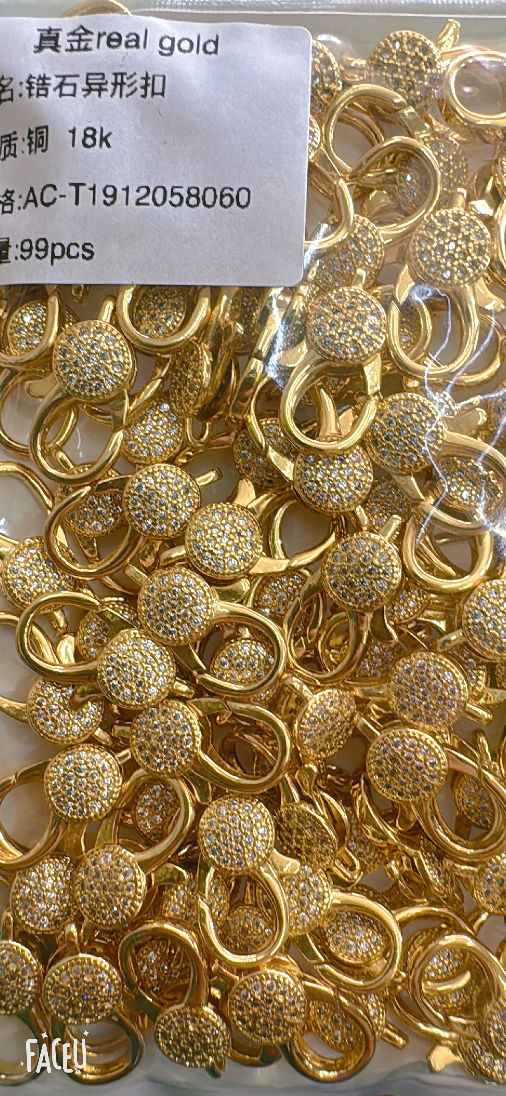 Copper plated with 18k real gold, high color retention, slightly inlaid zircon bee-shaped lobster clasp, diy high-end jewelry clasp, spring clasp jewelry accessory detail image 5