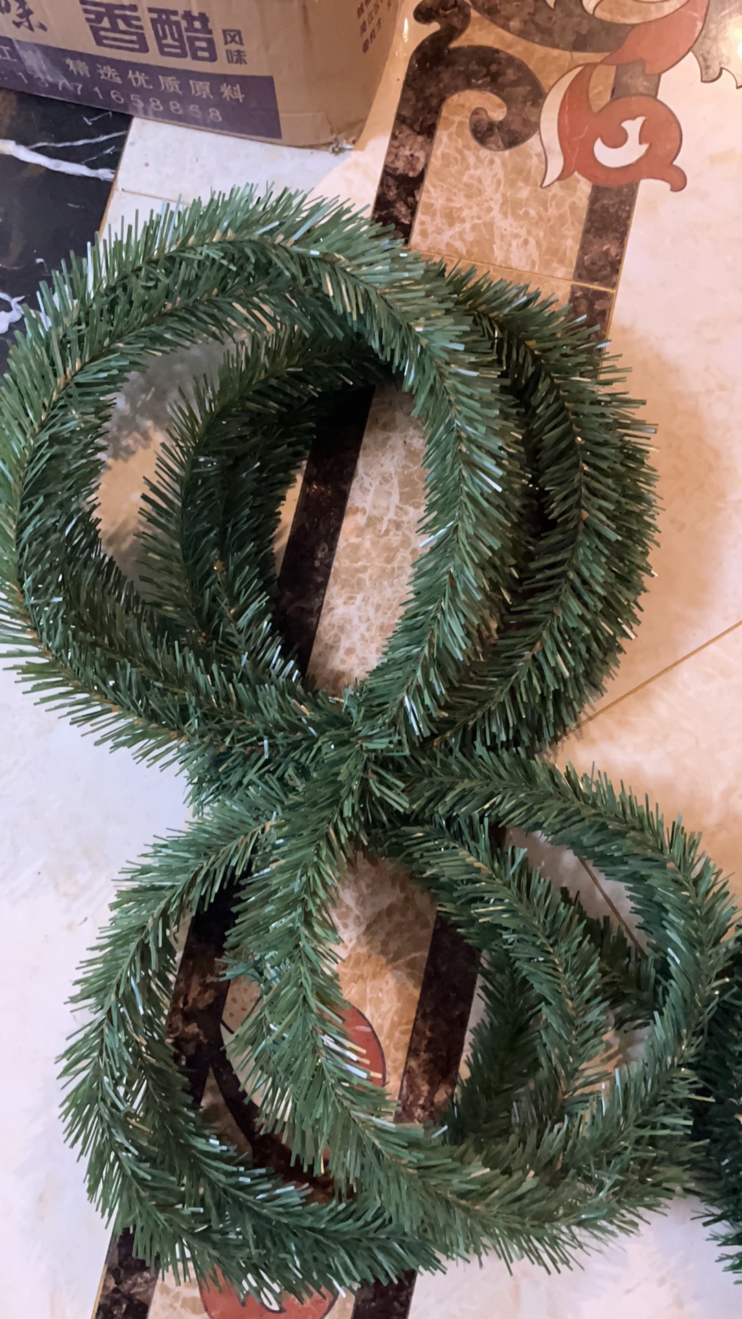 5.3米圣诞毛条，6cm，5cm叶宽圣诞条圣诞树节日用品细节图