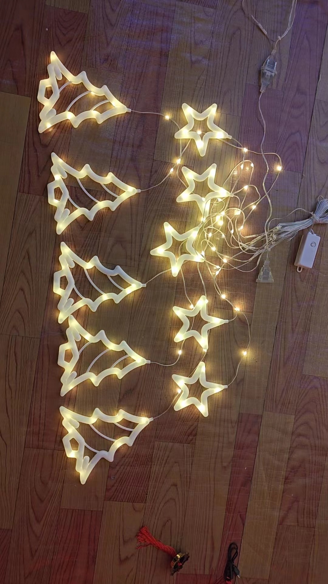 10挂冰条窗帘圣诞灯细节图