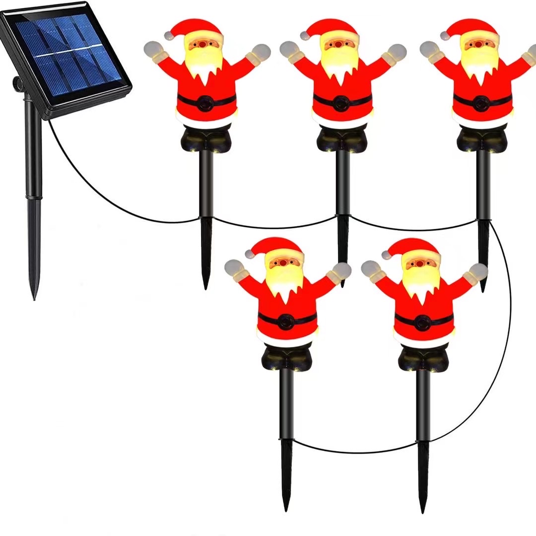 圣诞老人太阳能地插灯产品图