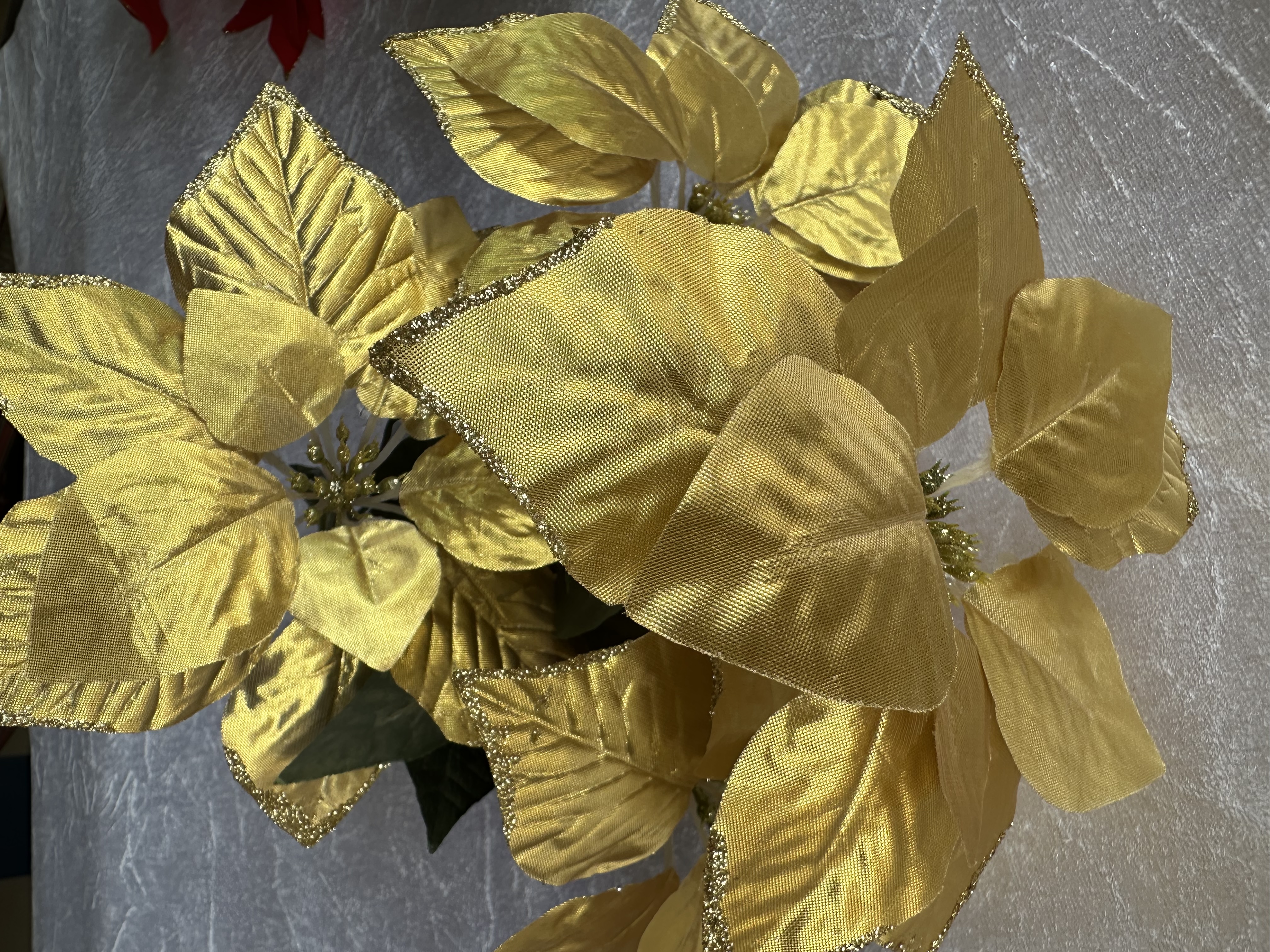 仿真圣诞花蝴蝶插件仿真摇摆莲花灯竹框仿真植物圣诞节日葡萄串挂饰详情图4