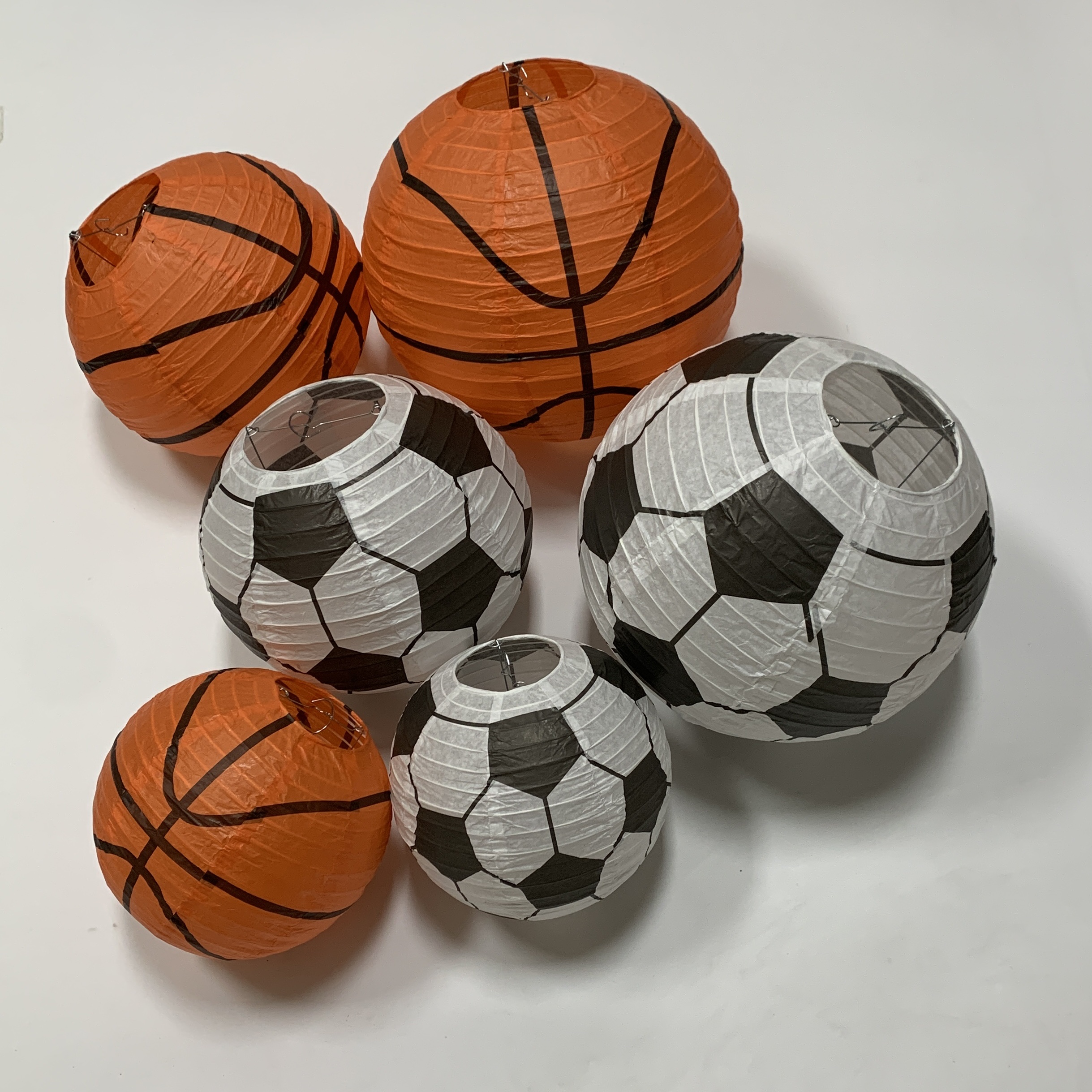 Lantern Festival decoration, party supplies decoration, football and basketball paper lanterns Specification image