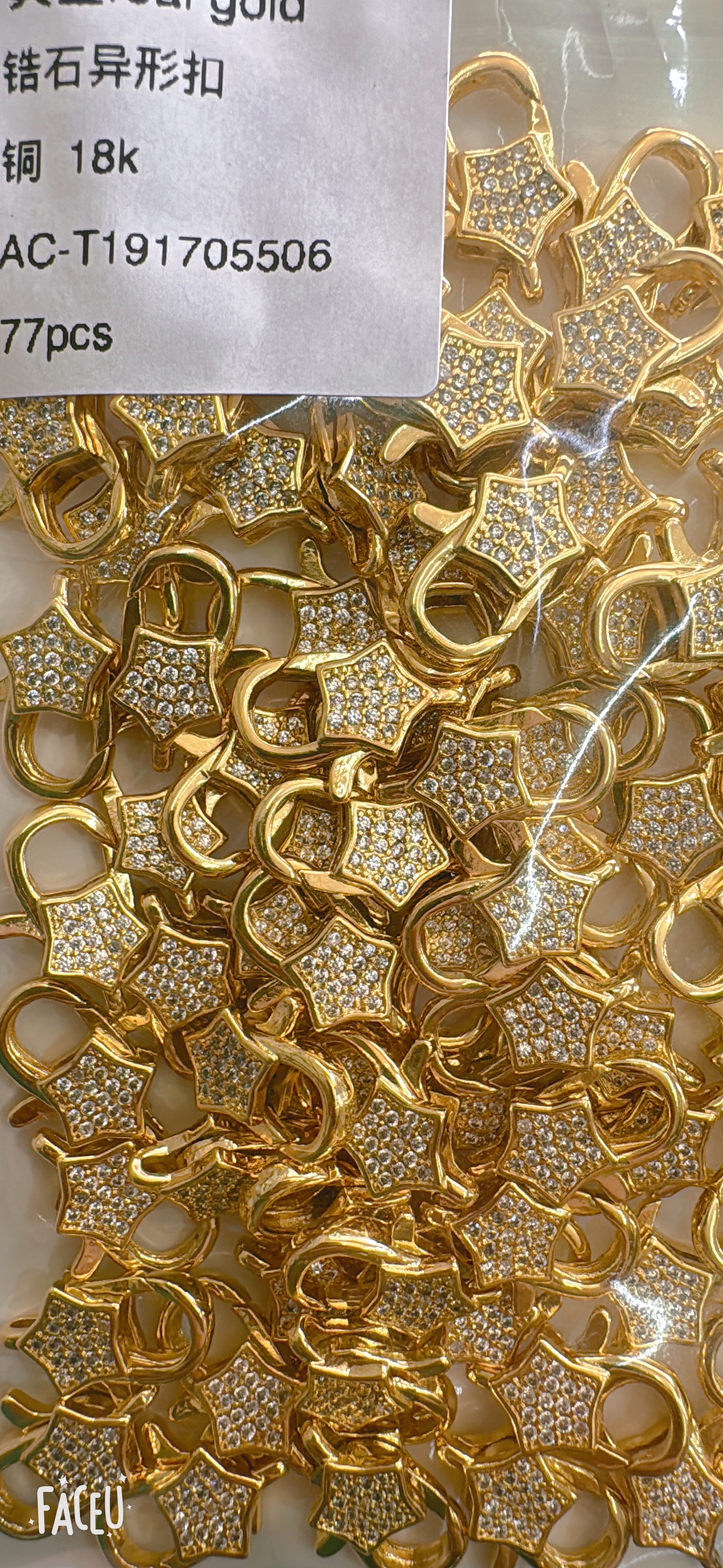 Copper plated with 18k real gold, high color retention, slightly inlaid zircon bee-shaped lobster clasp, diy high-end jewelry clasp, spring clasp jewelry accessory Item Picture