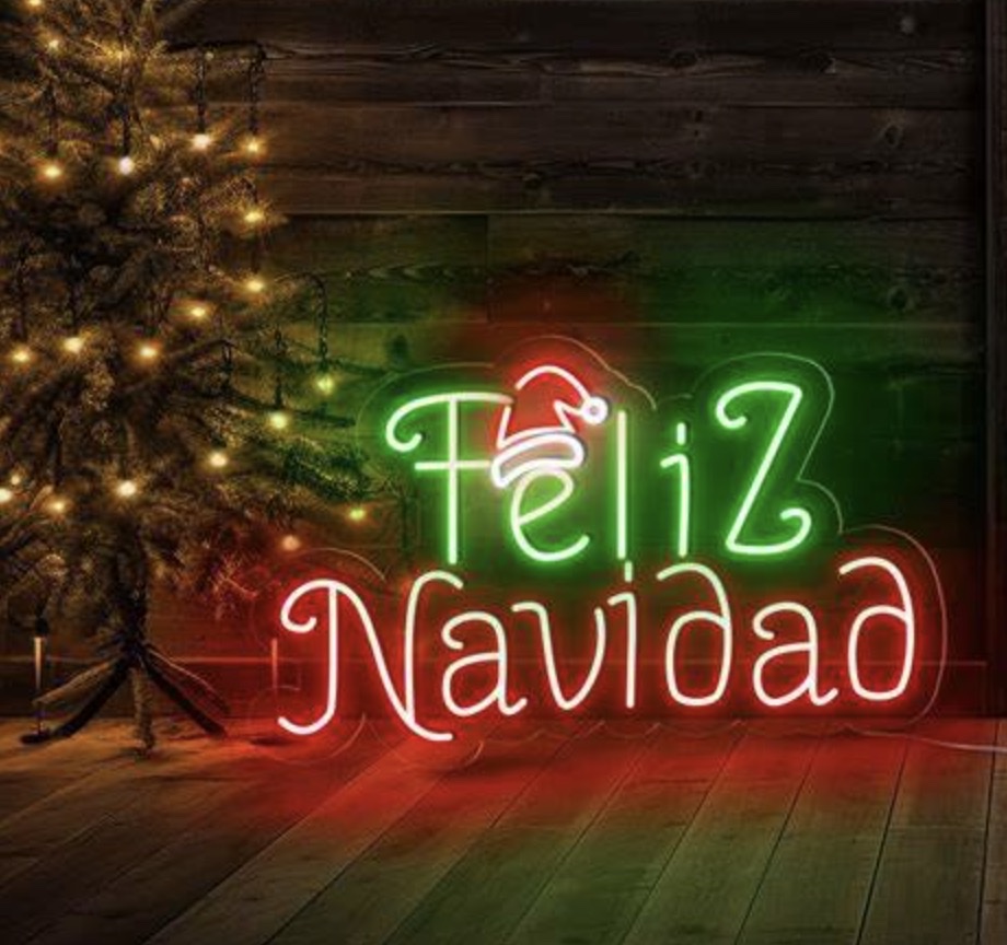 Feliz Navidad 西语圣诞快乐霓虹灯，USB供电，房间小夜灯，派对霓虹灯产品图