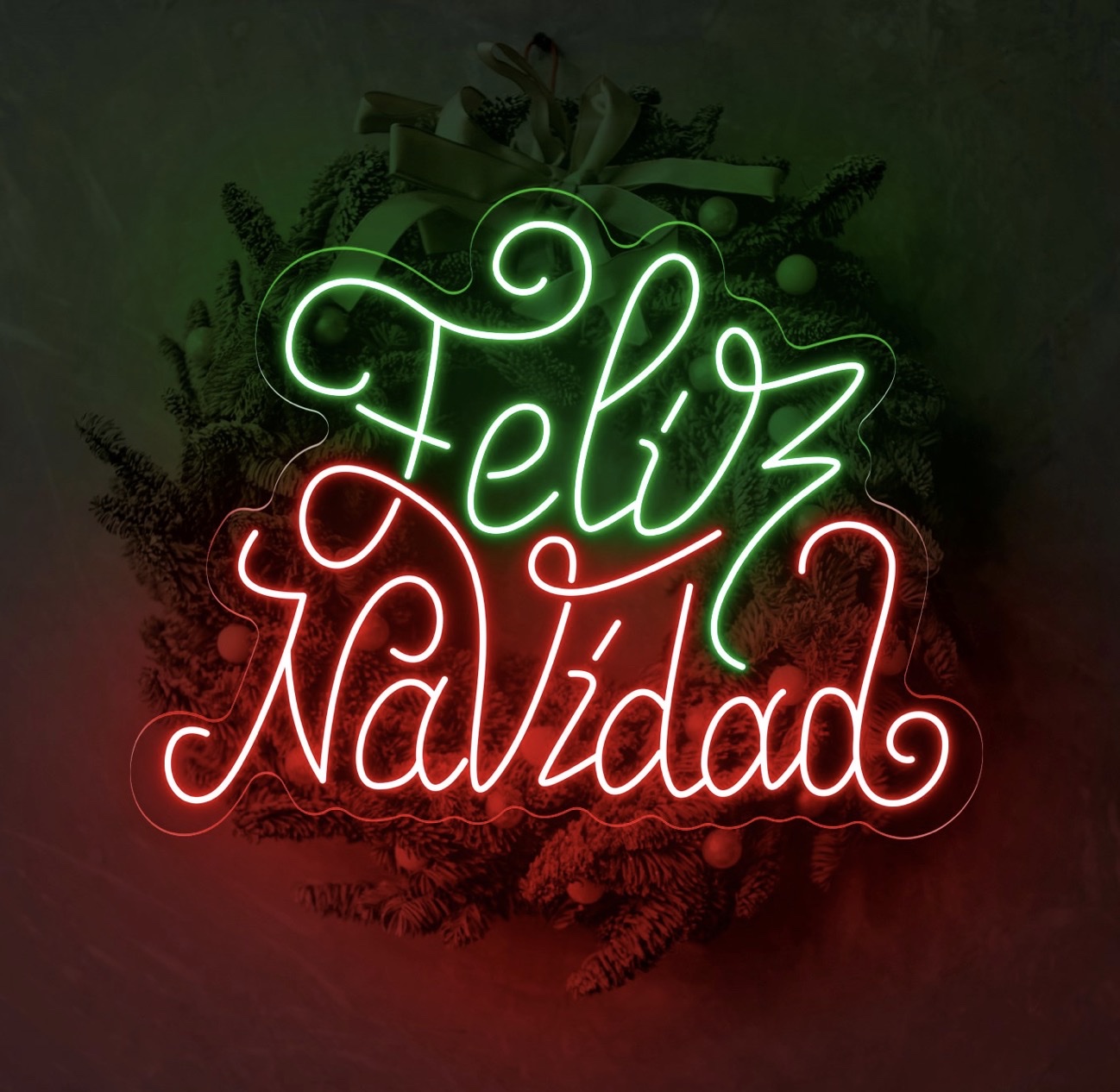 Feliz Navidad 西语圣诞快乐霓虹灯，USB供电，房间小夜灯，派对霓虹灯详情图3