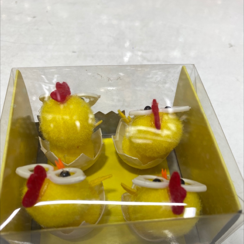 复活节小鸡戴眼镜配饰复活节礼品黄色礼盒包装DIY装饰道具儿童玩具摆件详情图3