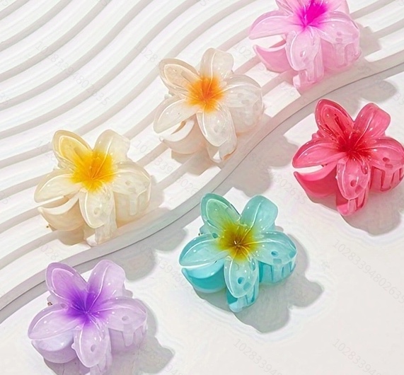 4cm6cm8cm11cm鸡蛋花多种效果现货发夹发饰抓夹创意饰品夹子详情图4