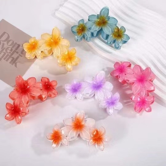 4cm6cm8cm11cm鸡蛋花多种效果现货发夹发饰抓夹创意饰品夹子详情图3