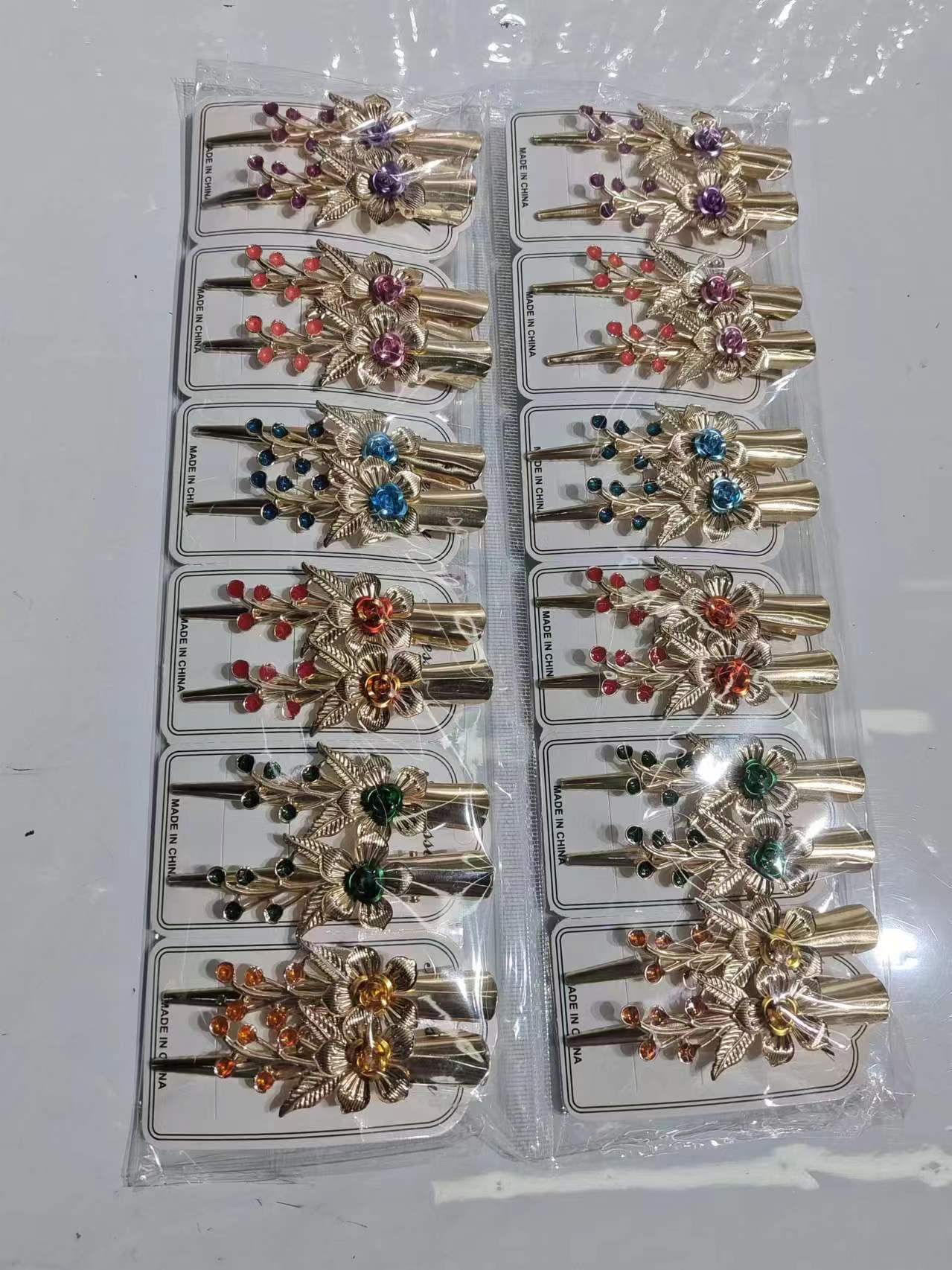 【撒金粉滴油牛角夹】百搭款流行款式时尚潮流休闲发夹发饰JA00041详情图1