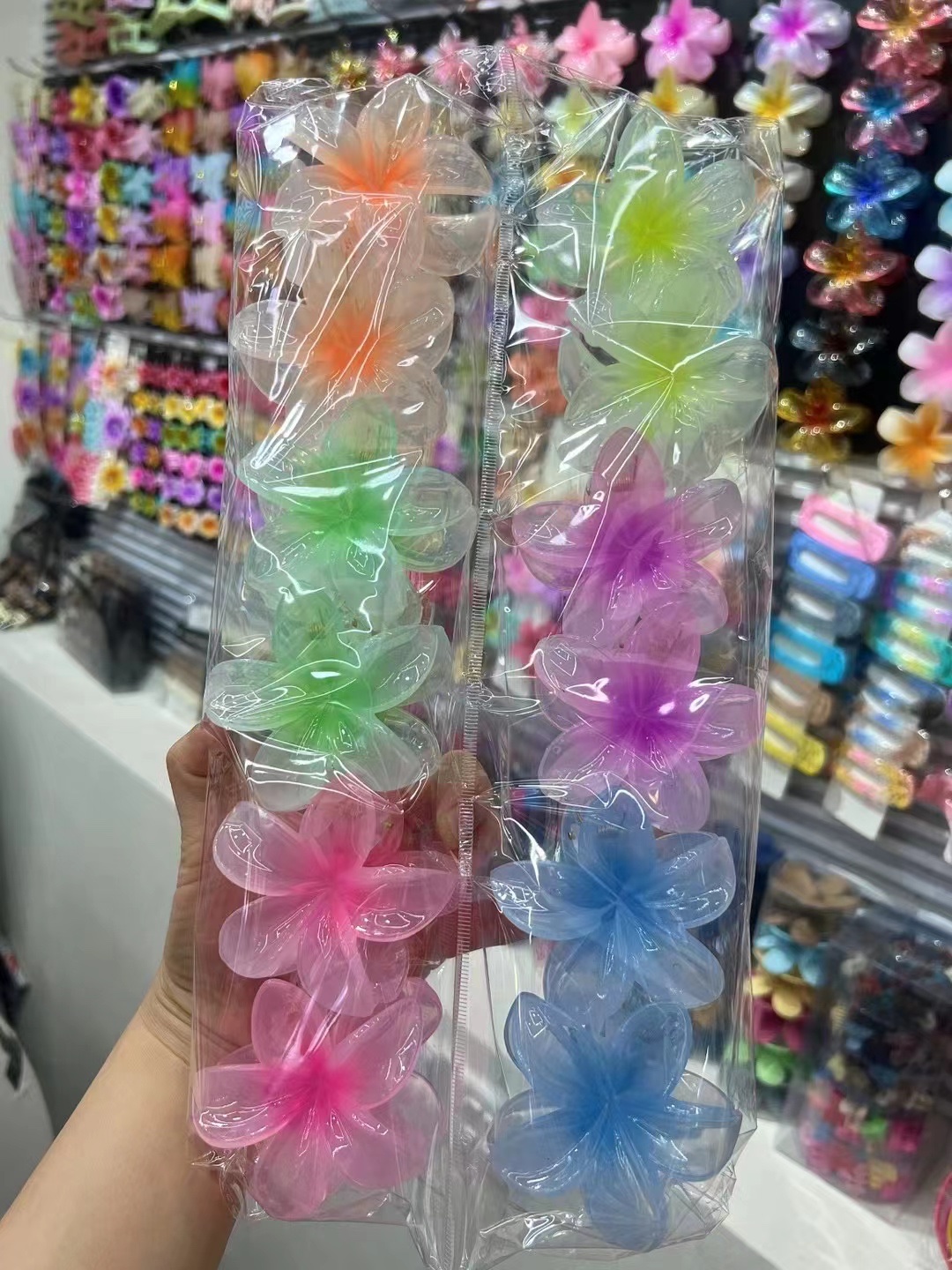 8cm Frangipani hair clip and grab dual-purpose hair accessory, fashionable and trendy hair accessory grab details Picture