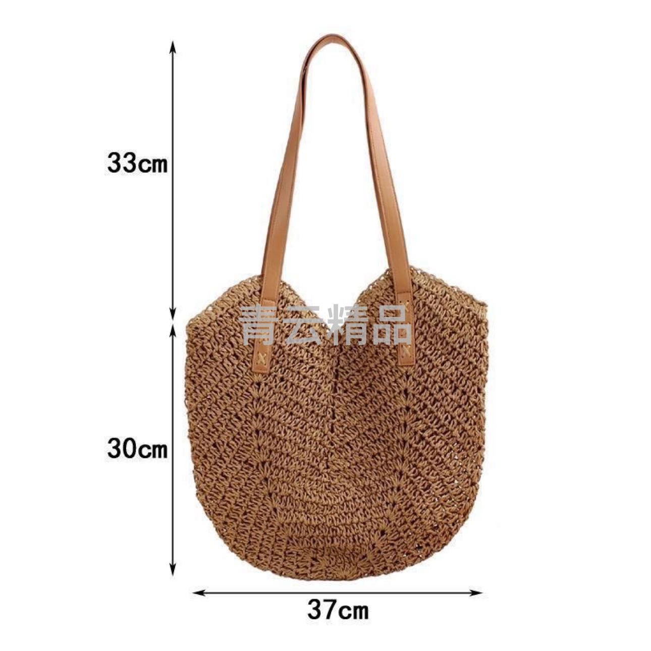 New hand-woven bag, large-capacity single-shoulder women's bag, textured underarm bag, seaside vacation forest-style French straw bag, woven bag, straw bag, Lafite straw bag, women's straw artistic woven bag, women's straw artistic woven bag details Picture