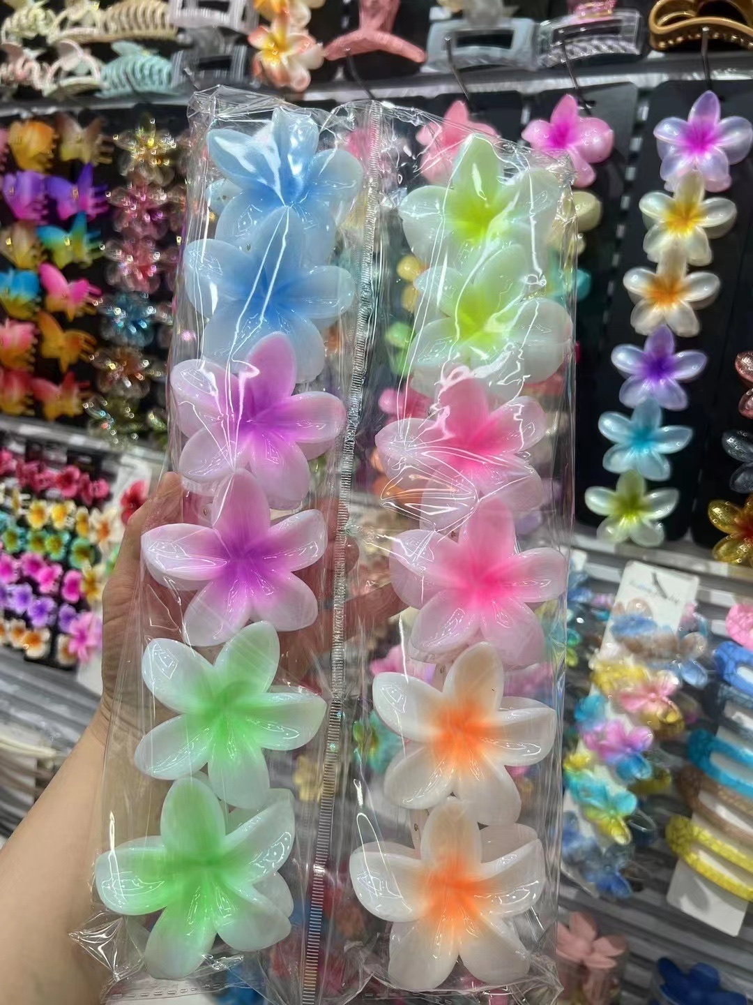 8cm Frangipani hair clip and grab dual-purpose hair accessory, fashionable and trendy hair accessory grab