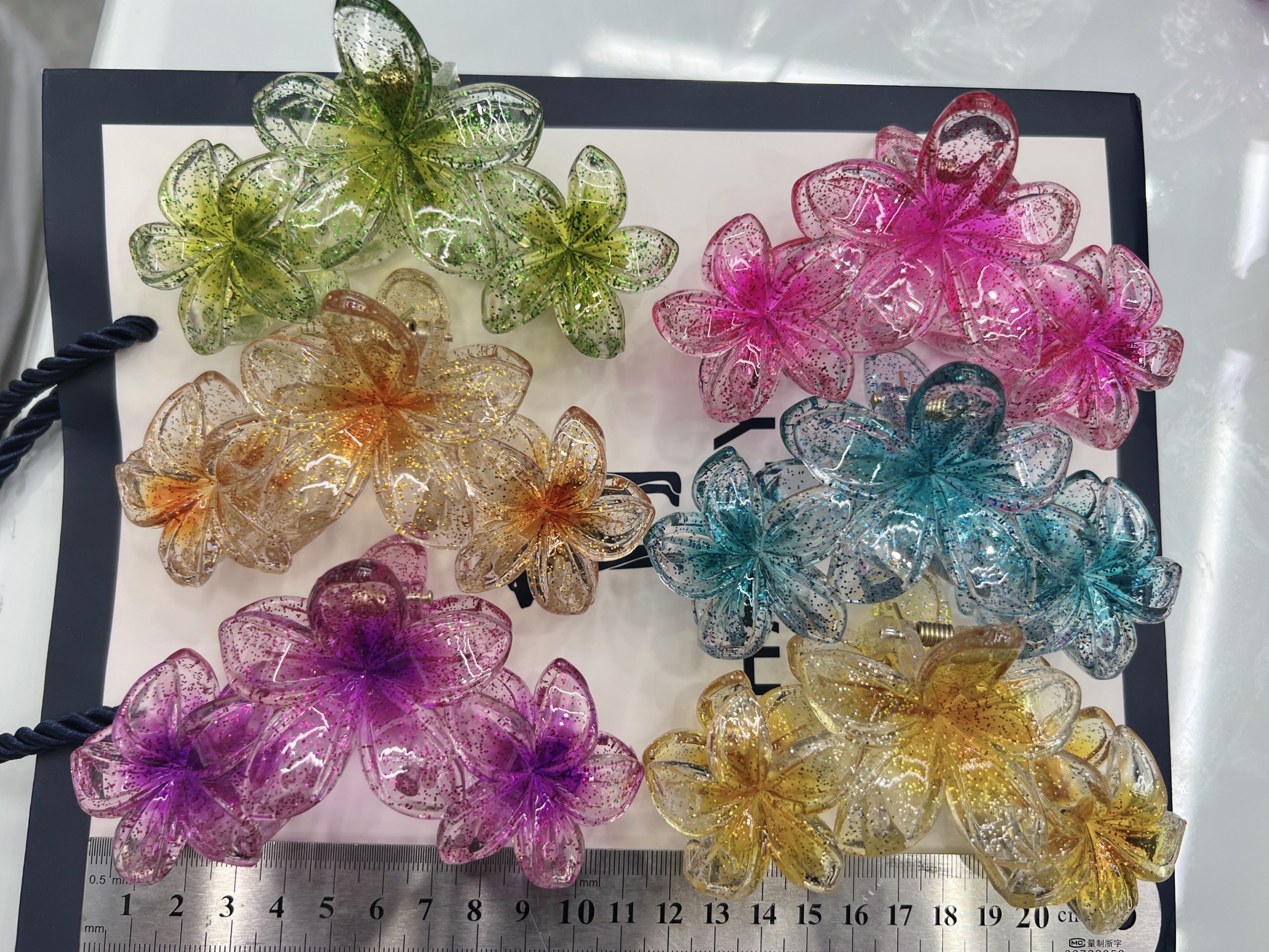 4cm6cm8cm11cm鸡蛋花多种效果现货发夹发饰抓夹创意饰品夹子详情图7