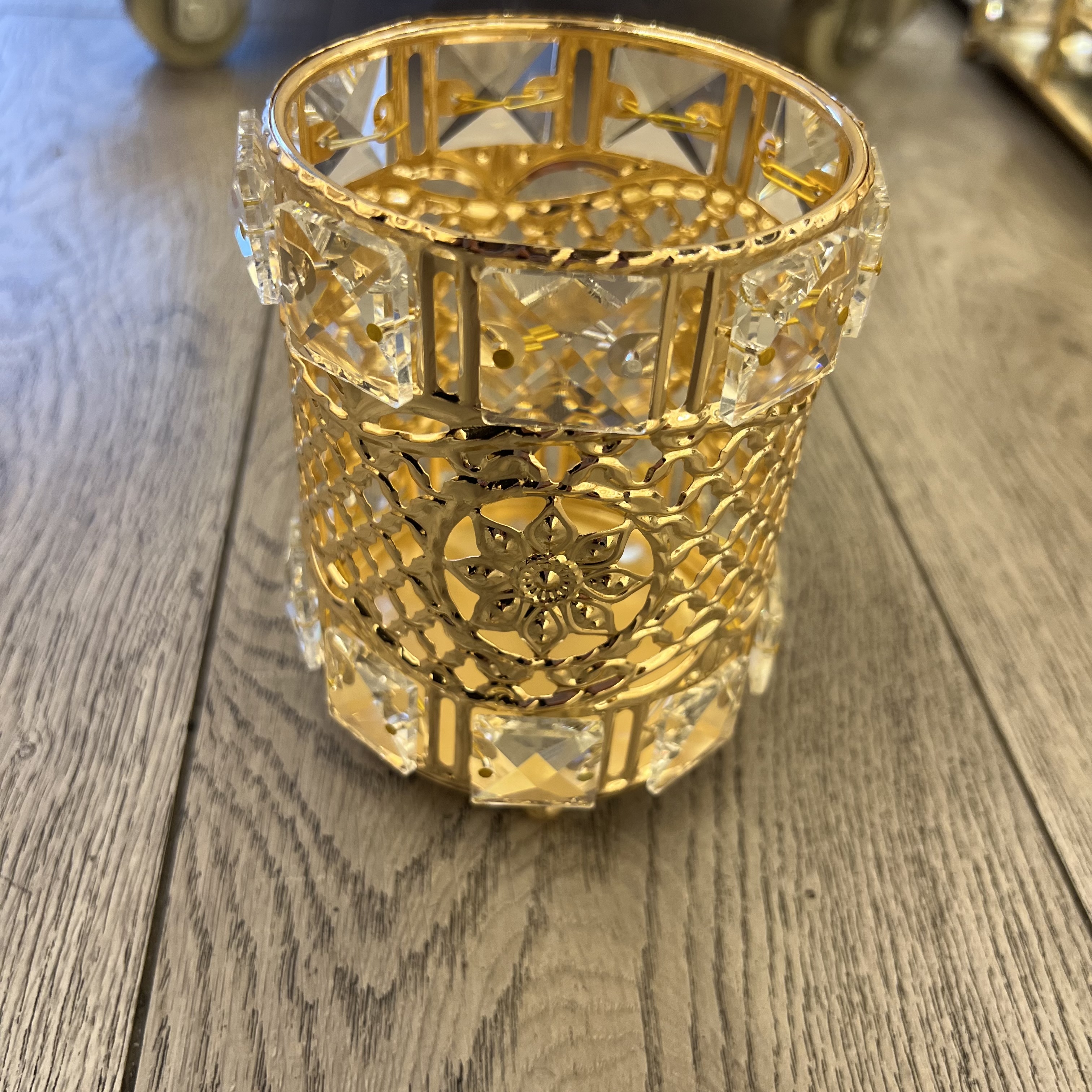 永生花玻璃罩透明花瓶 皇冠烛台玻璃烛杯 酒精胶固定 简约风格家居装饰品