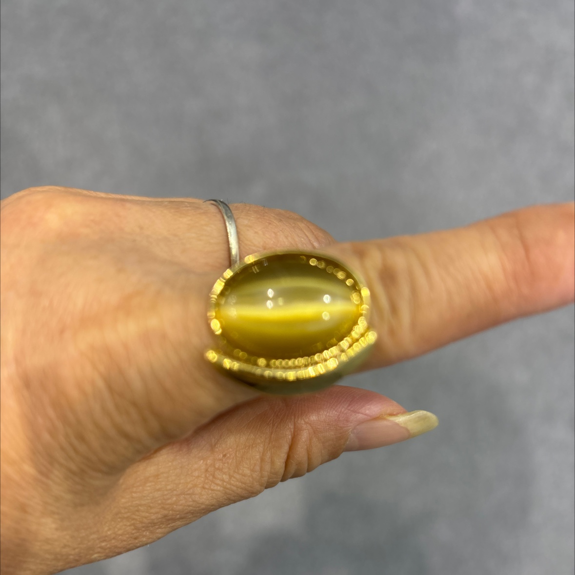 电镀24k金开口之美拉德色系潮流时尚简约大气男式戒指戒指产品图
