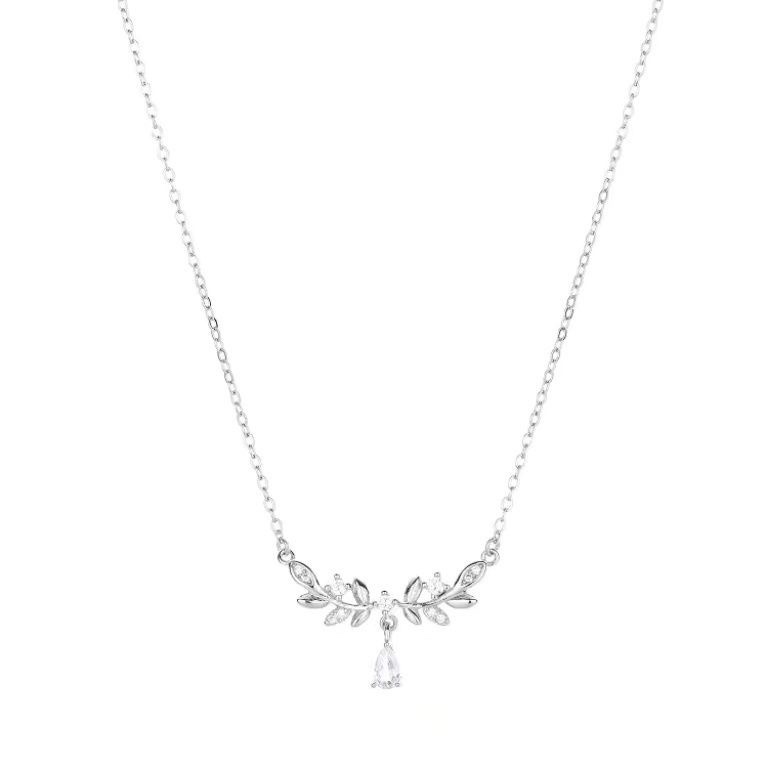 月桂女神999纯银麦穗项链女轻奢小众高级锁骨ins女友闺蜜礼物